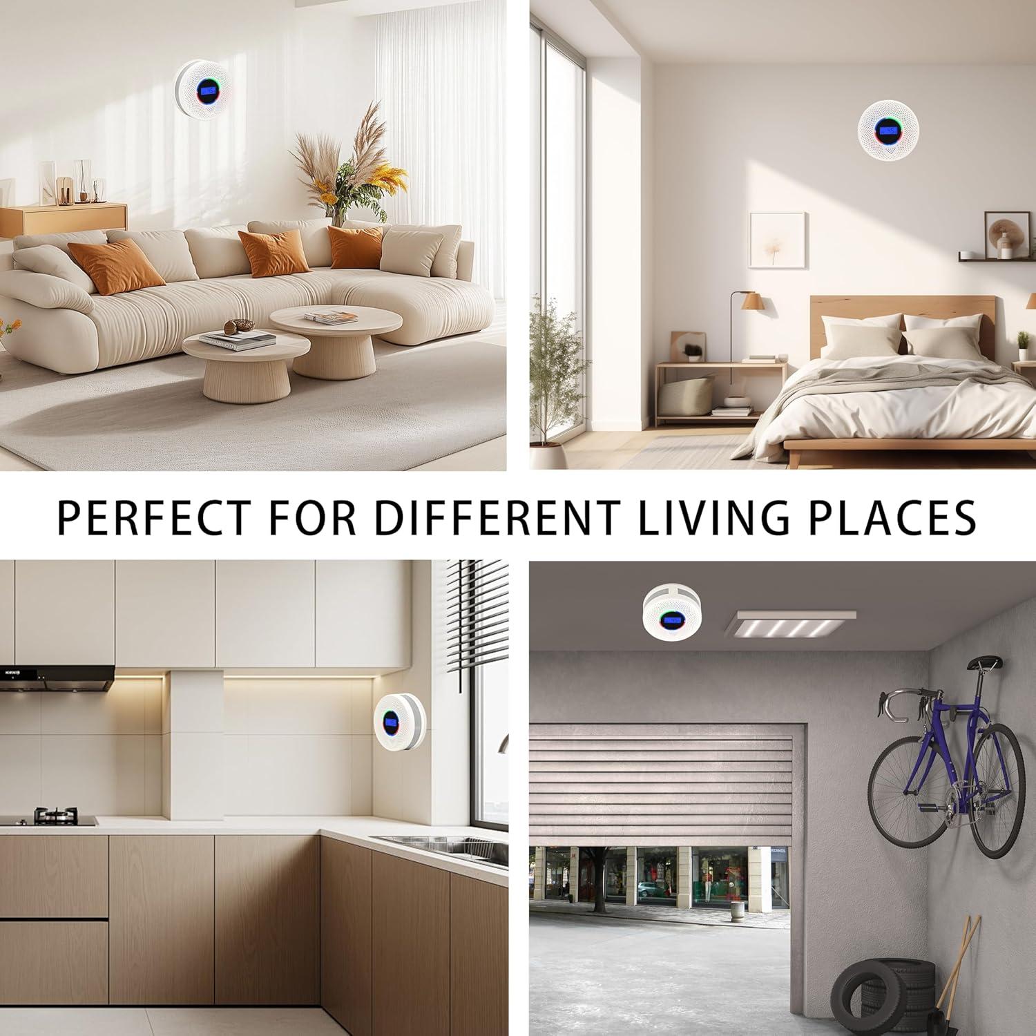 Detector de Humo y Monóxido de Carbono Kesymo 10 Años