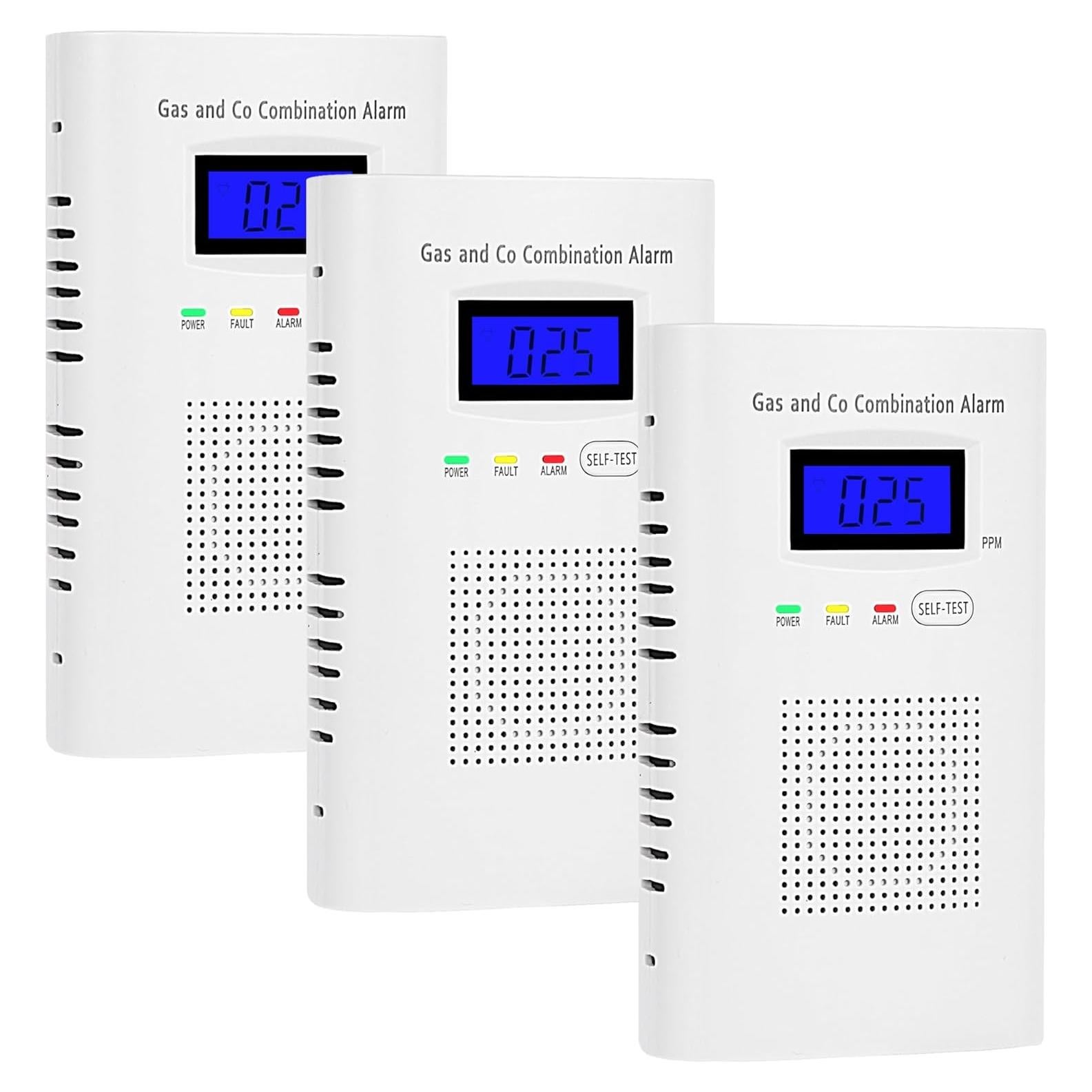 Detector de Gas y Monóxido de Carbono Awatin KH-522, 3 Paquetes