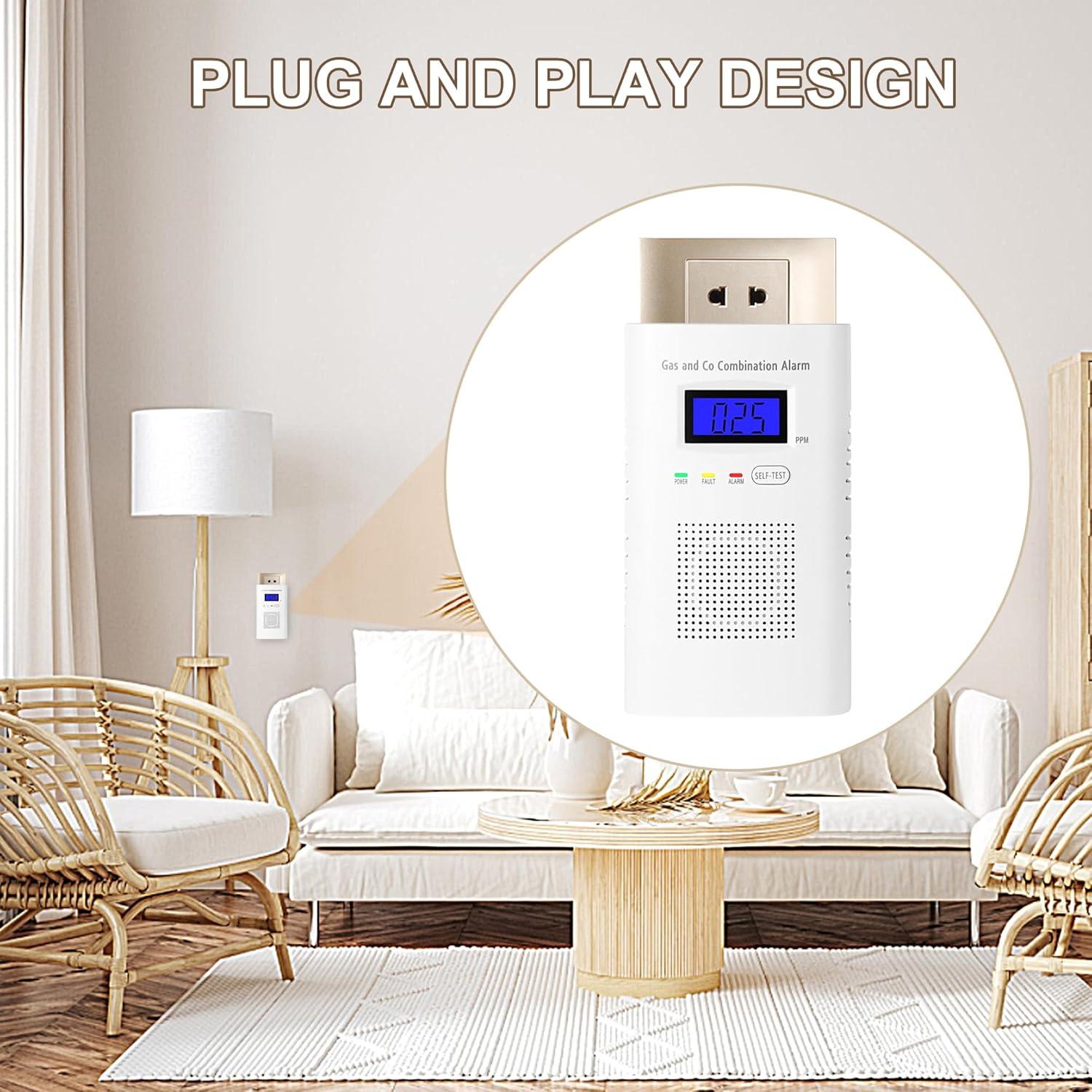 Detector de Gas y Monóxido de Carbono Awatin KH-522, 3 Paquetes