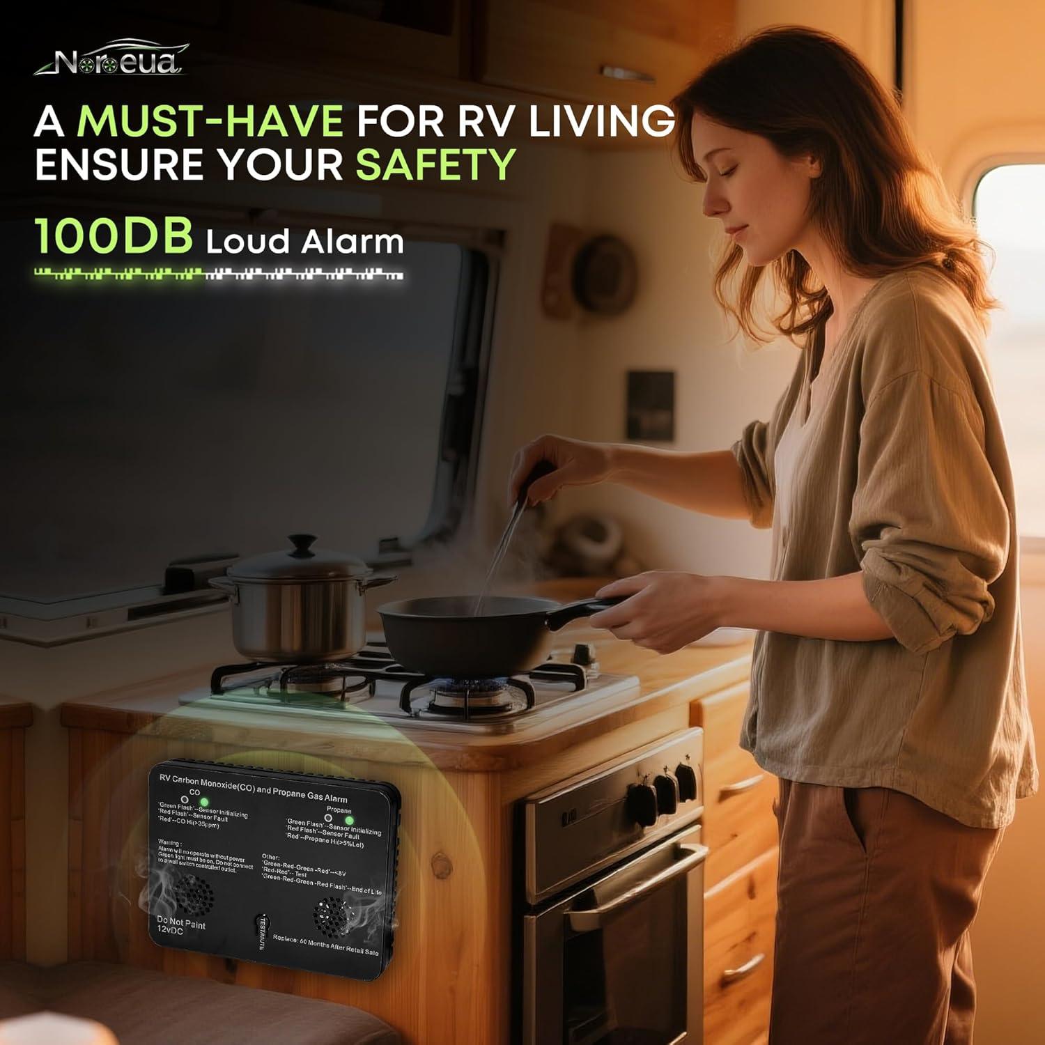 Detector de Monóxido de Carbono y Gas Propano Safe-T-Alert 12V