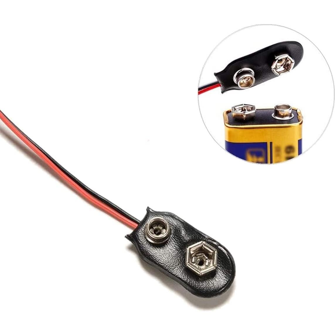 10 Clips de Batería de 9V HiLetgo Tipo I con Cable 15cm