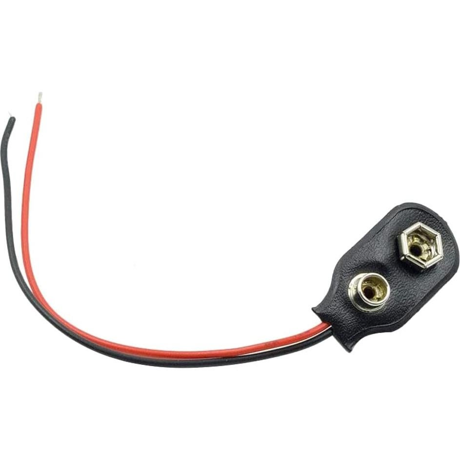 10 Clips de Batería de 9V HiLetgo Tipo I con Cable 15cm