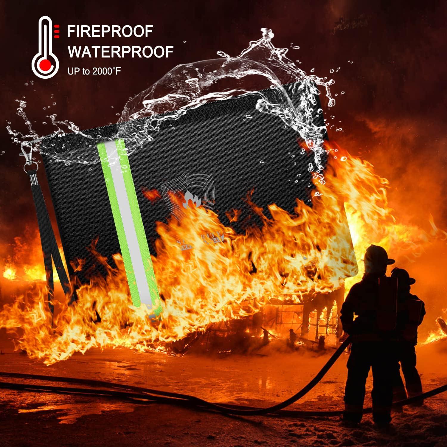 Bolsa a Prueba de Fuego NAIBAOSD 2 Piezas 33.8x23.9 cm