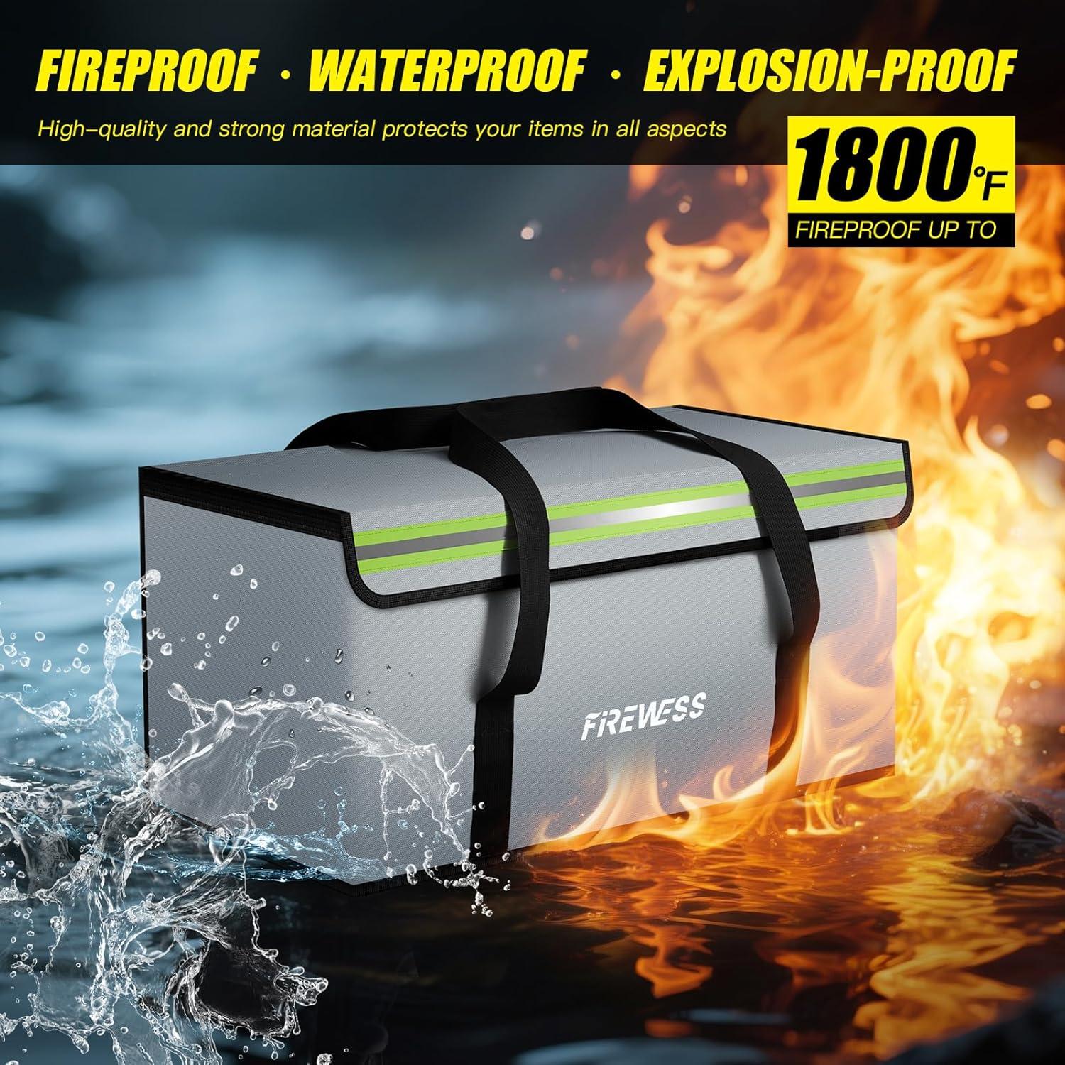 Bolsa a Prueba de Fuego Grande 33x33x30 cm - Nantong Yehe