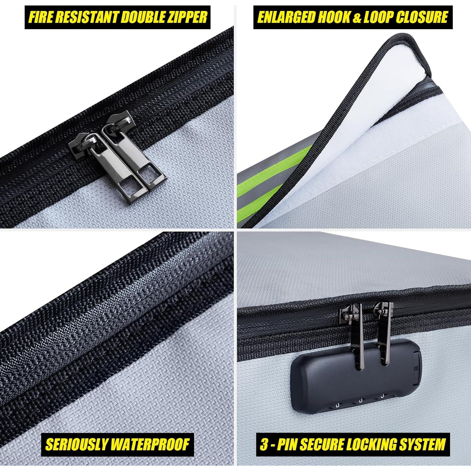 Bolsa a Prueba de Fuego Grande 33x33x30 cm - Nantong Yehe