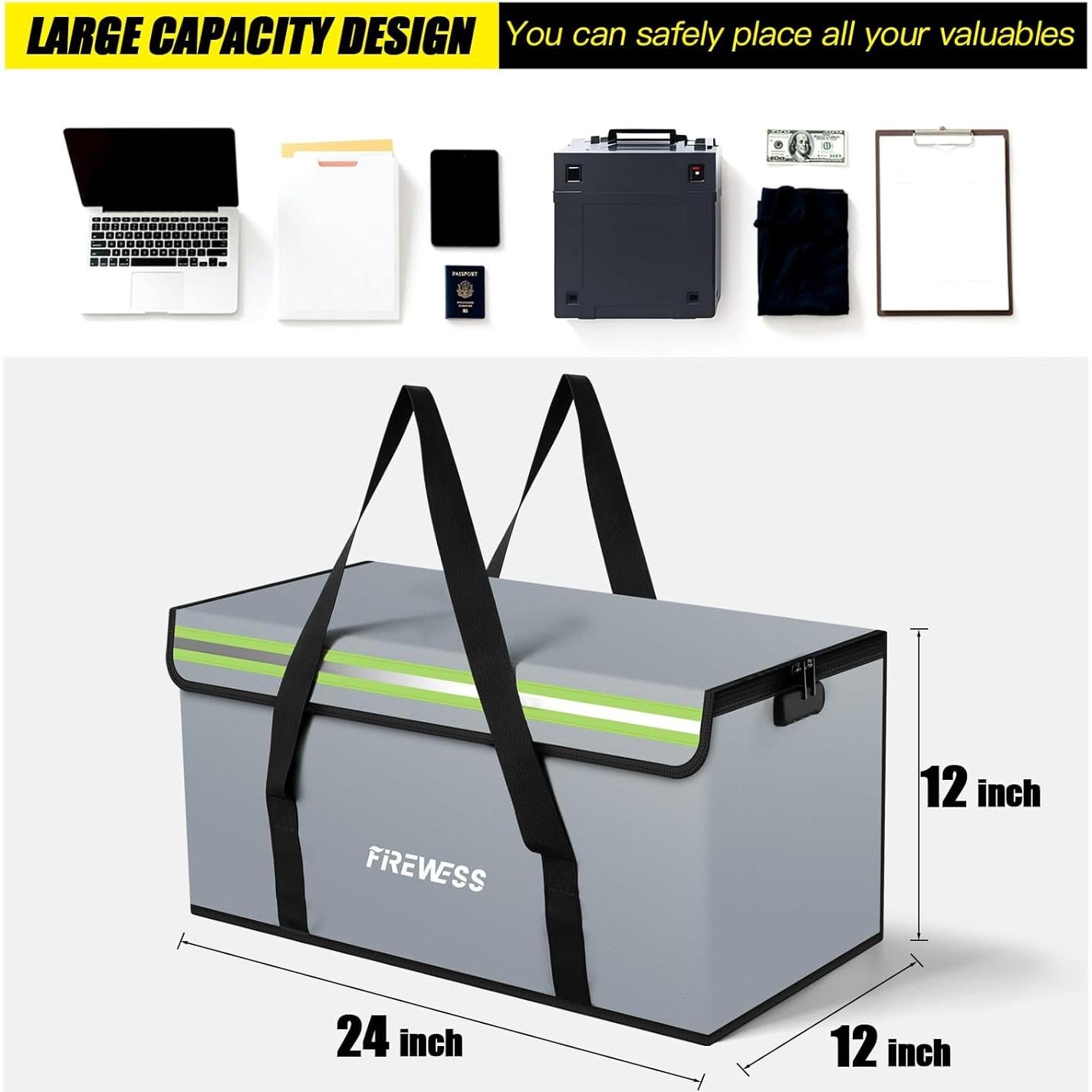 Bolsa a Prueba de Fuego Grande 33x33x30 cm - Nantong Yehe