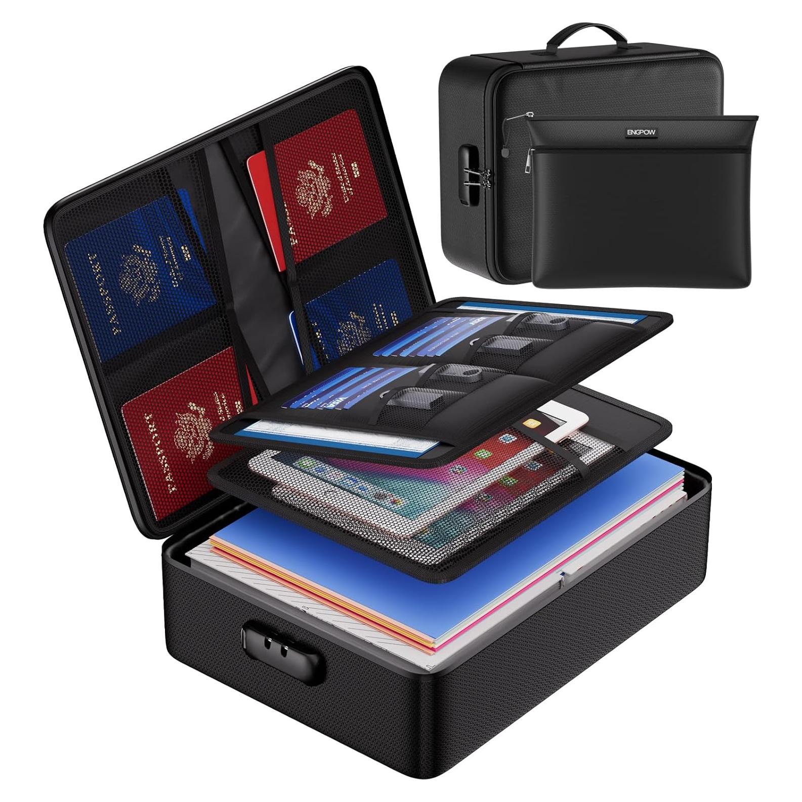 Bolsa de Documentos a Prueba de Fuego ENGPOW 36x27cm con Cerradura