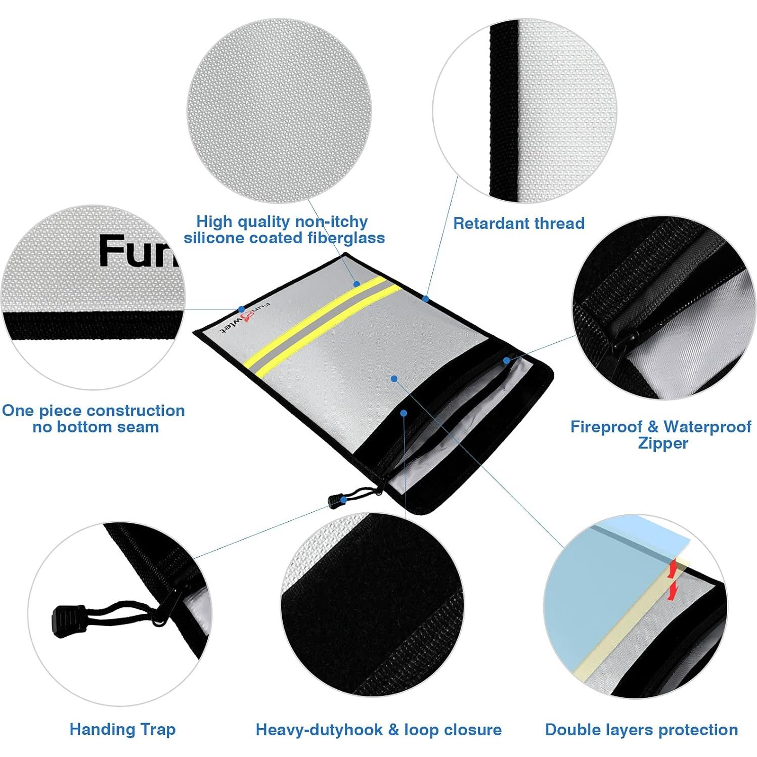 Bolsa a Prueba de Fuego y Agua FunOwlet 38.1x27.9cm Gris