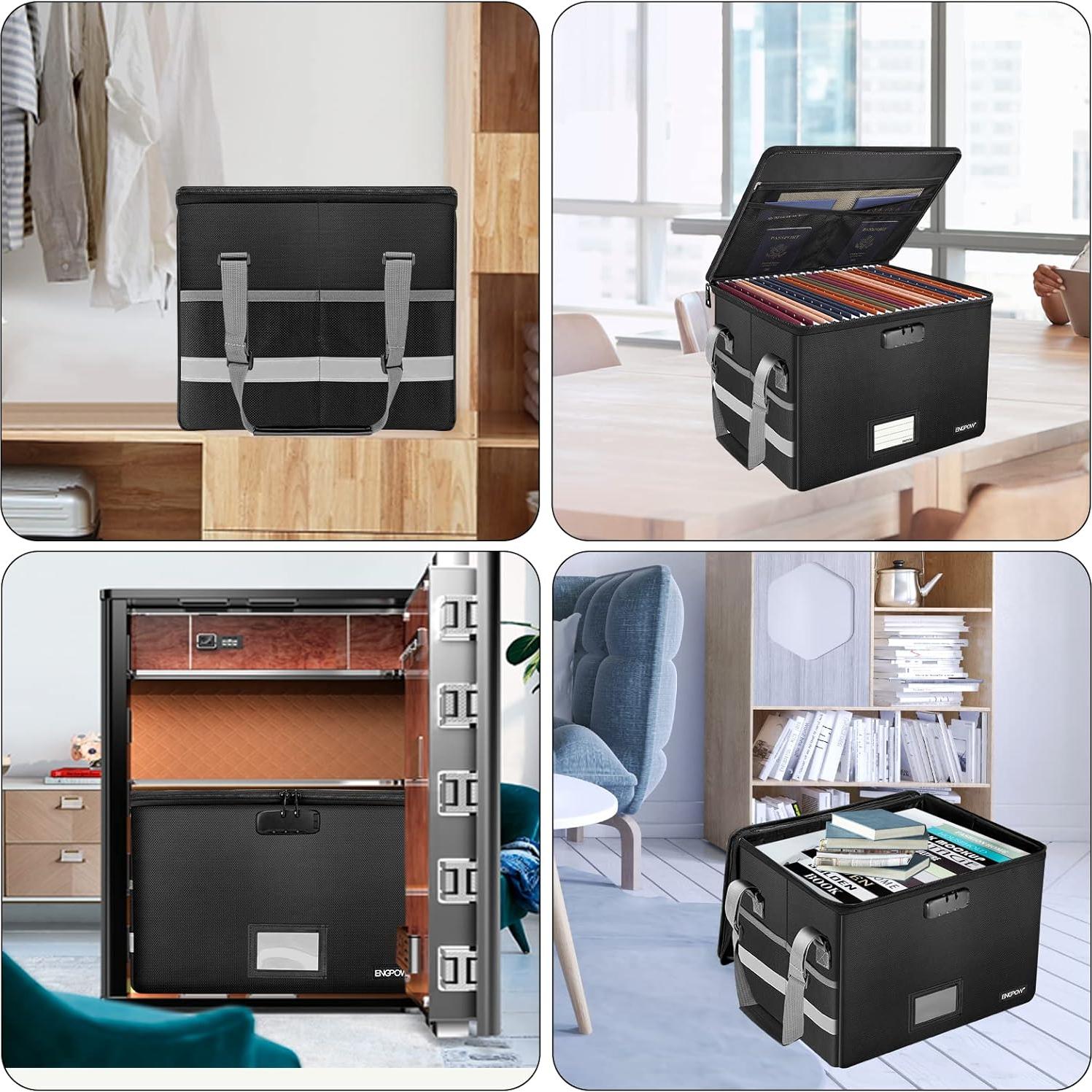 Caja de archivo a prueba de fuego ENGPOW con cerradura 33L