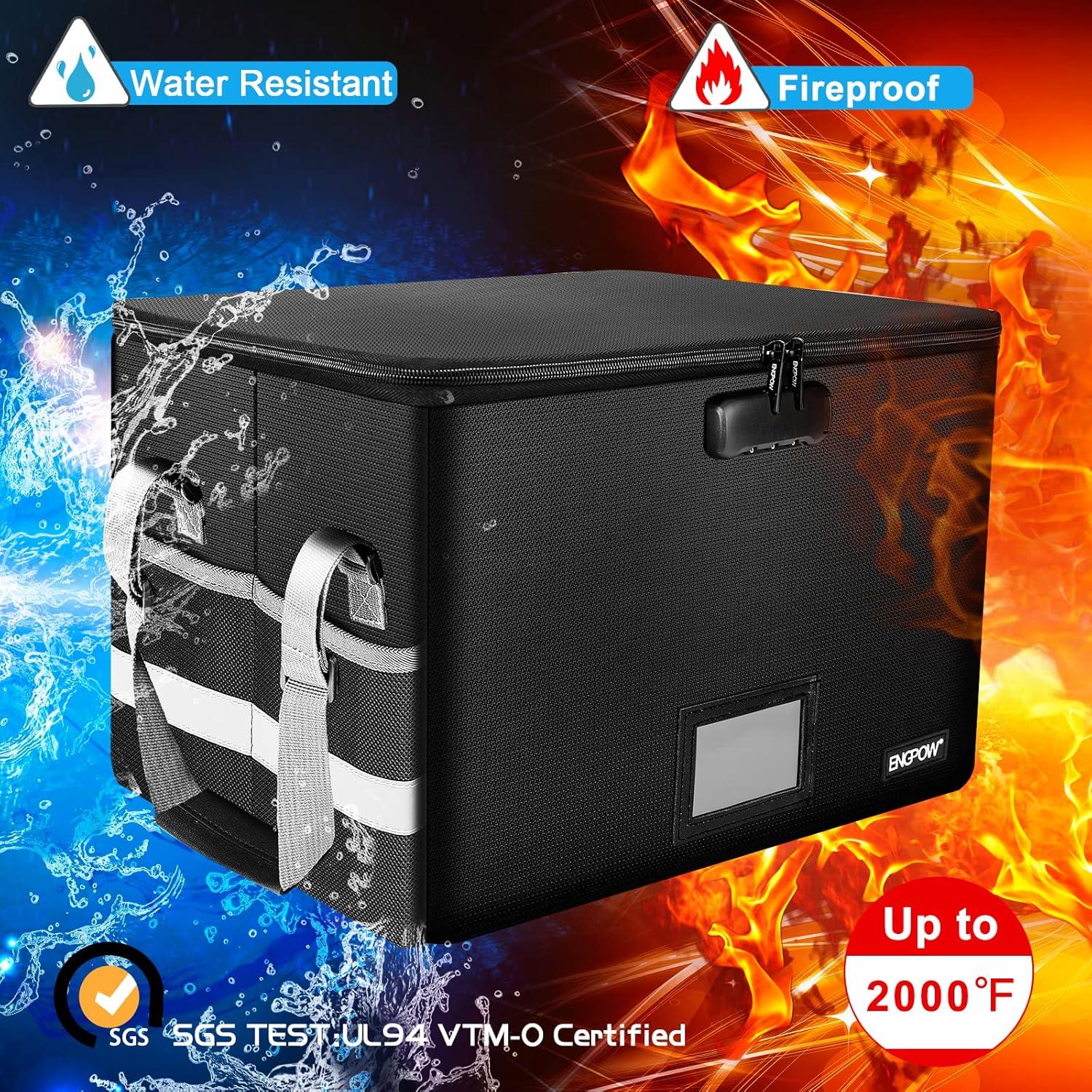 Caja de archivo a prueba de fuego ENGPOW con cerradura 33L