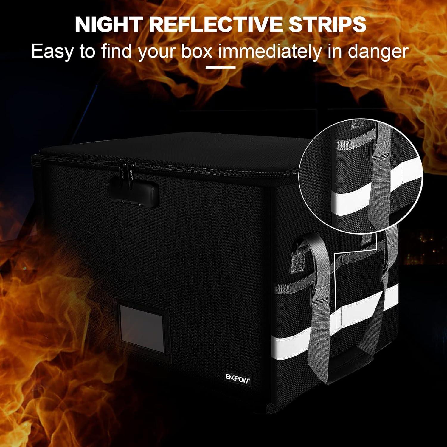 Caja de archivo a prueba de fuego ENGPOW con cerradura 33L