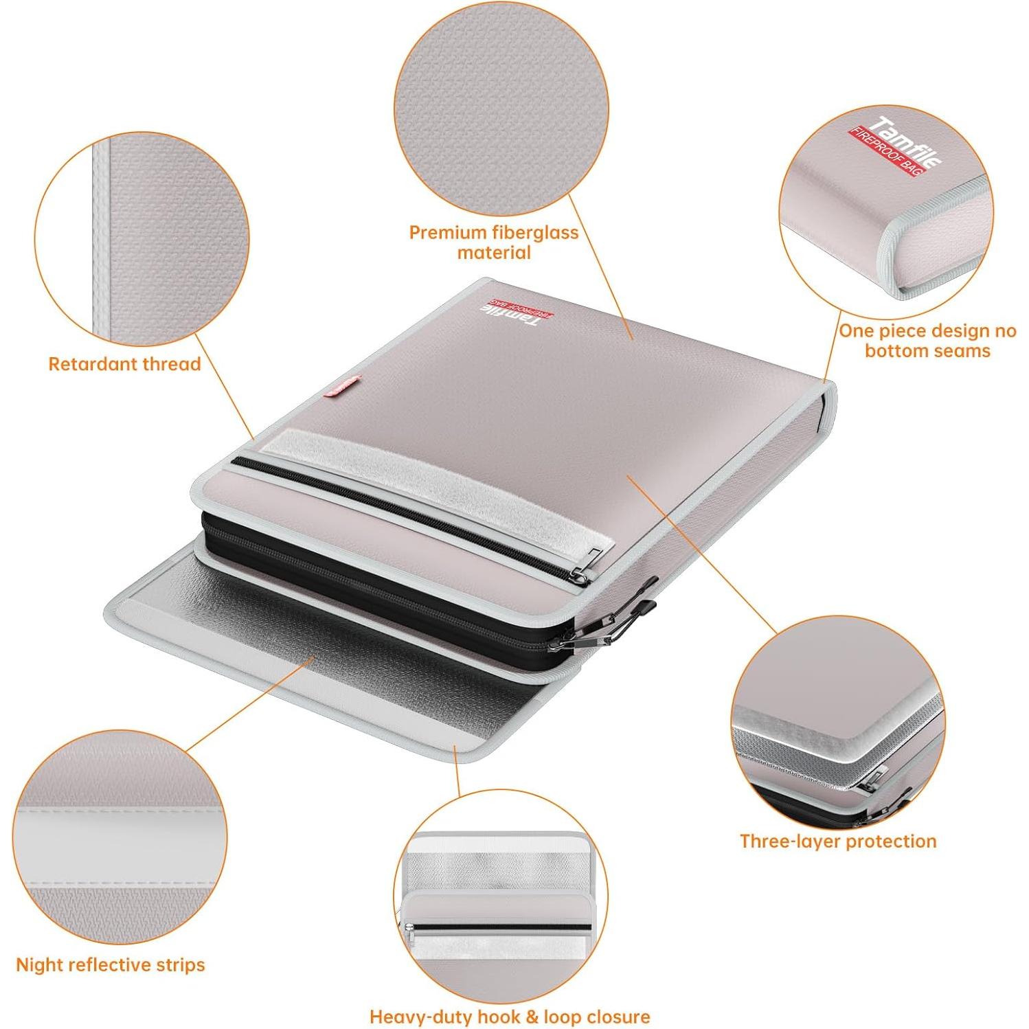 Bolsa Ignífuga y Impermeable Tamfile 15x11" para Documentos