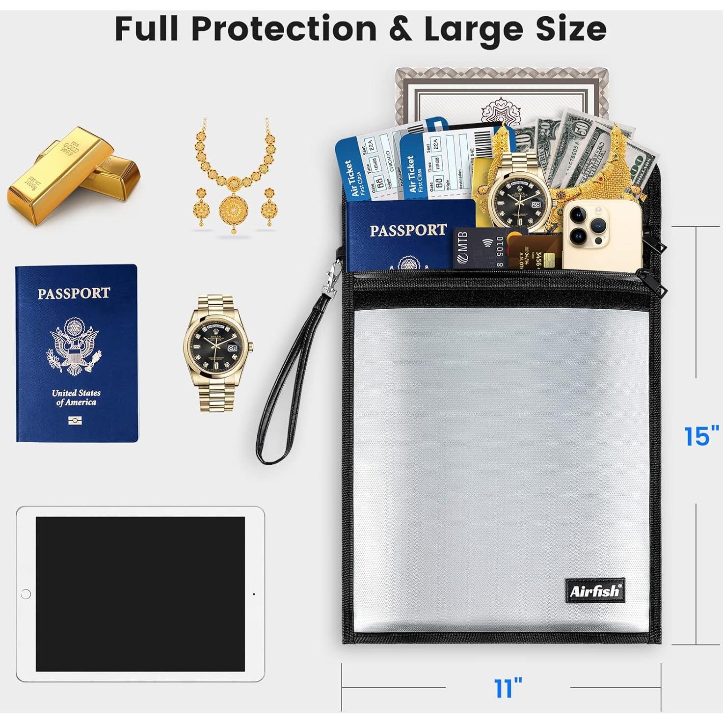 Bolsa a Prueba de Fuego Airfish 15x11.5" Resistente al Agua