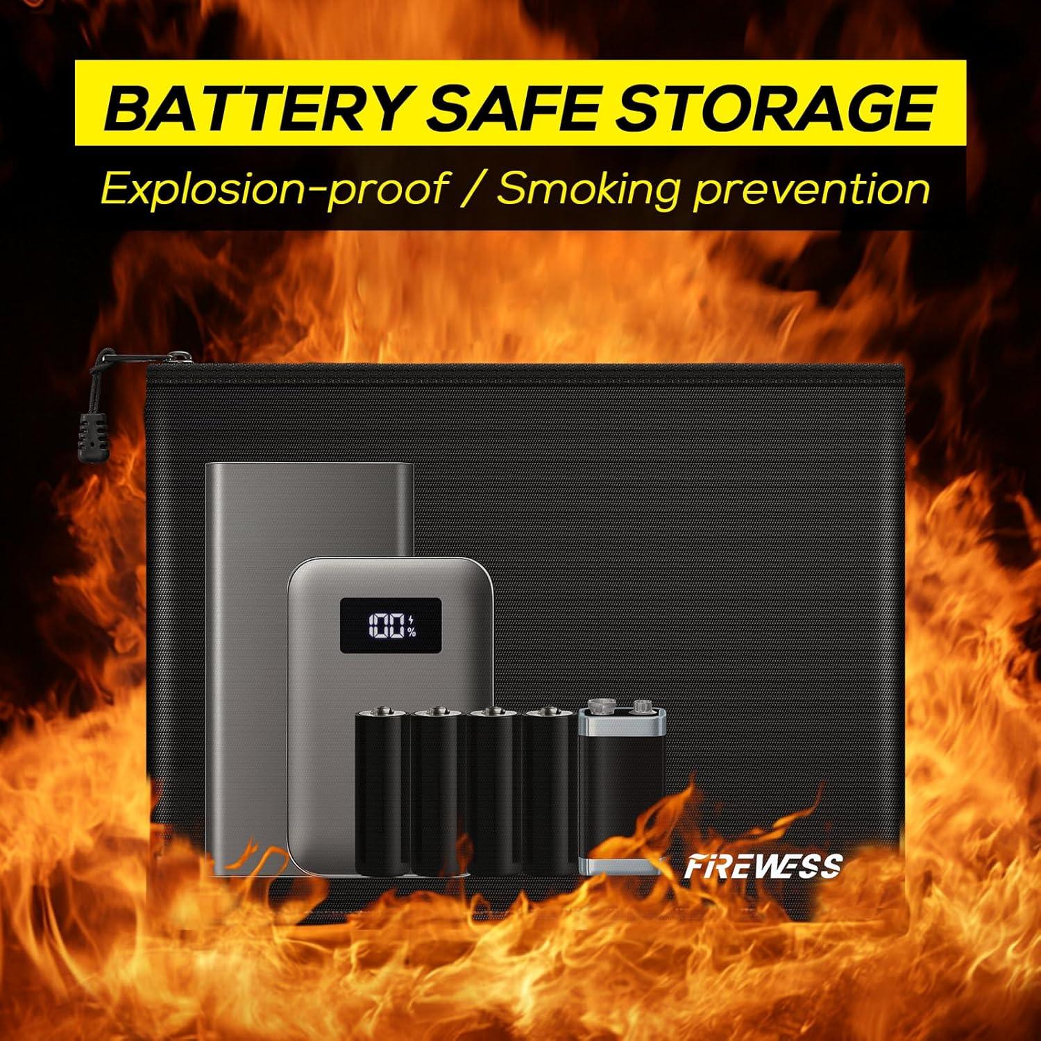 Bolsa de Documentos a Prueba de Fuego 2 Piezas 34x25cm y 28x15cm