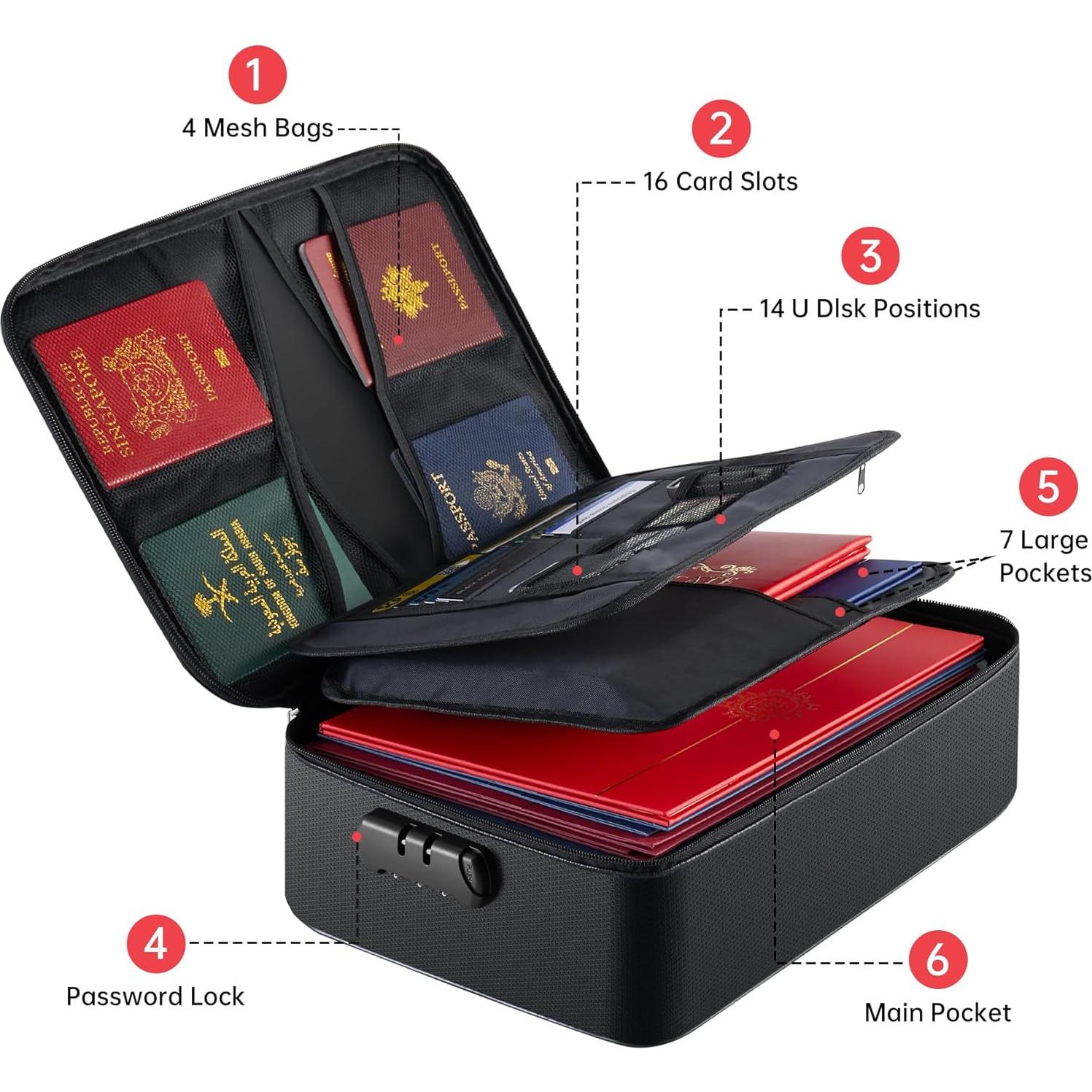 Organizador de Documentos a Prueba de Fuego GIANTLUMI 5200°F