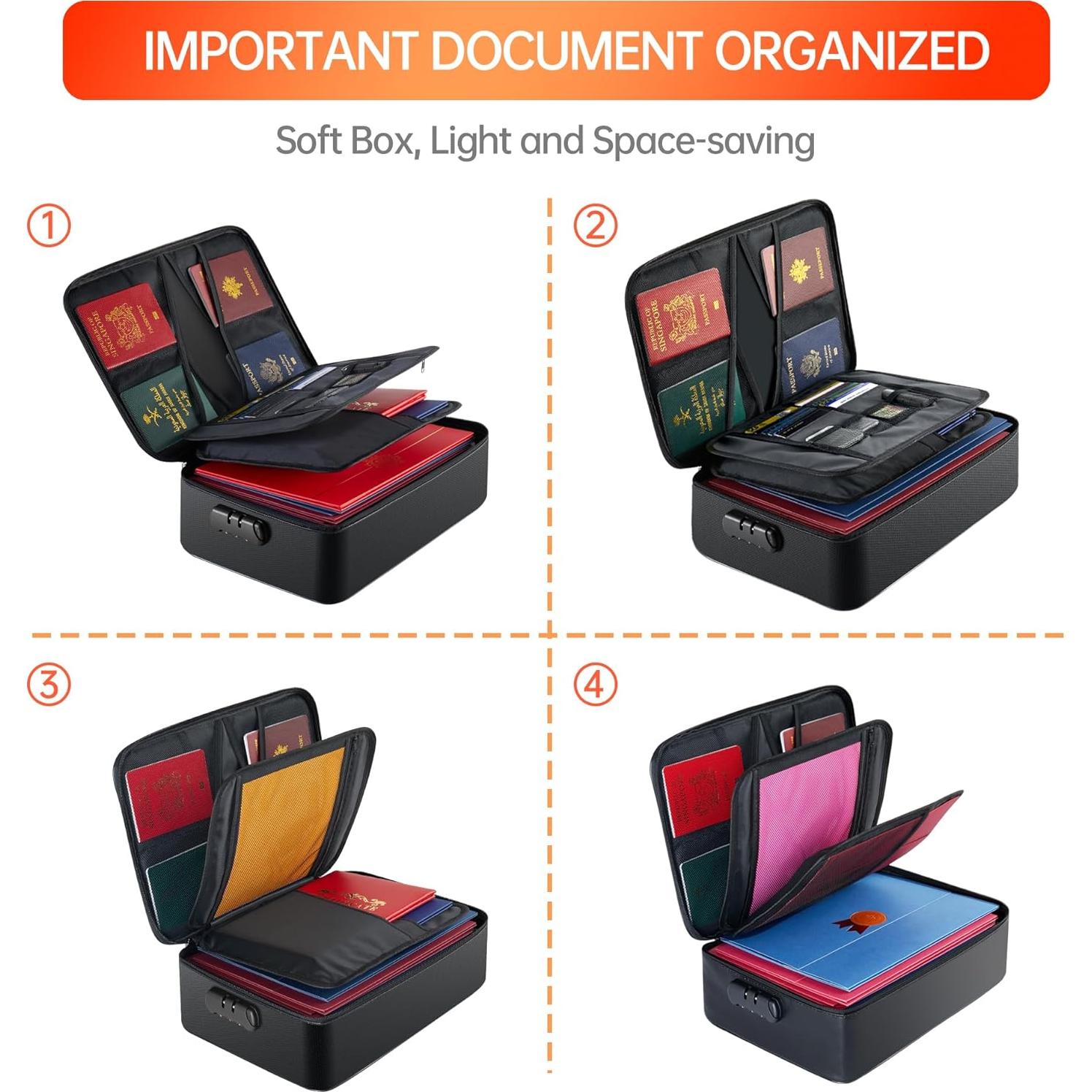 Organizador de Documentos a Prueba de Fuego GIANTLUMI 5200°F