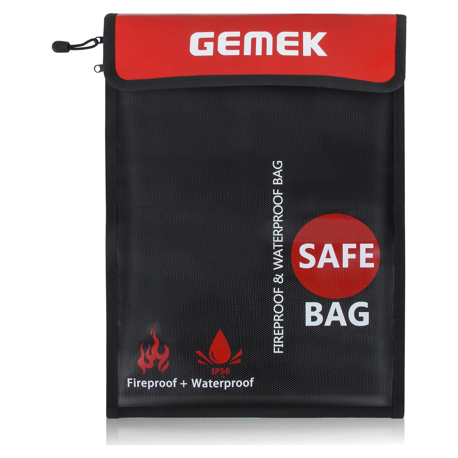 Bolsa de Documentos a Prueba de Fuego GEMEK 38x28cm 2 Cremalleras