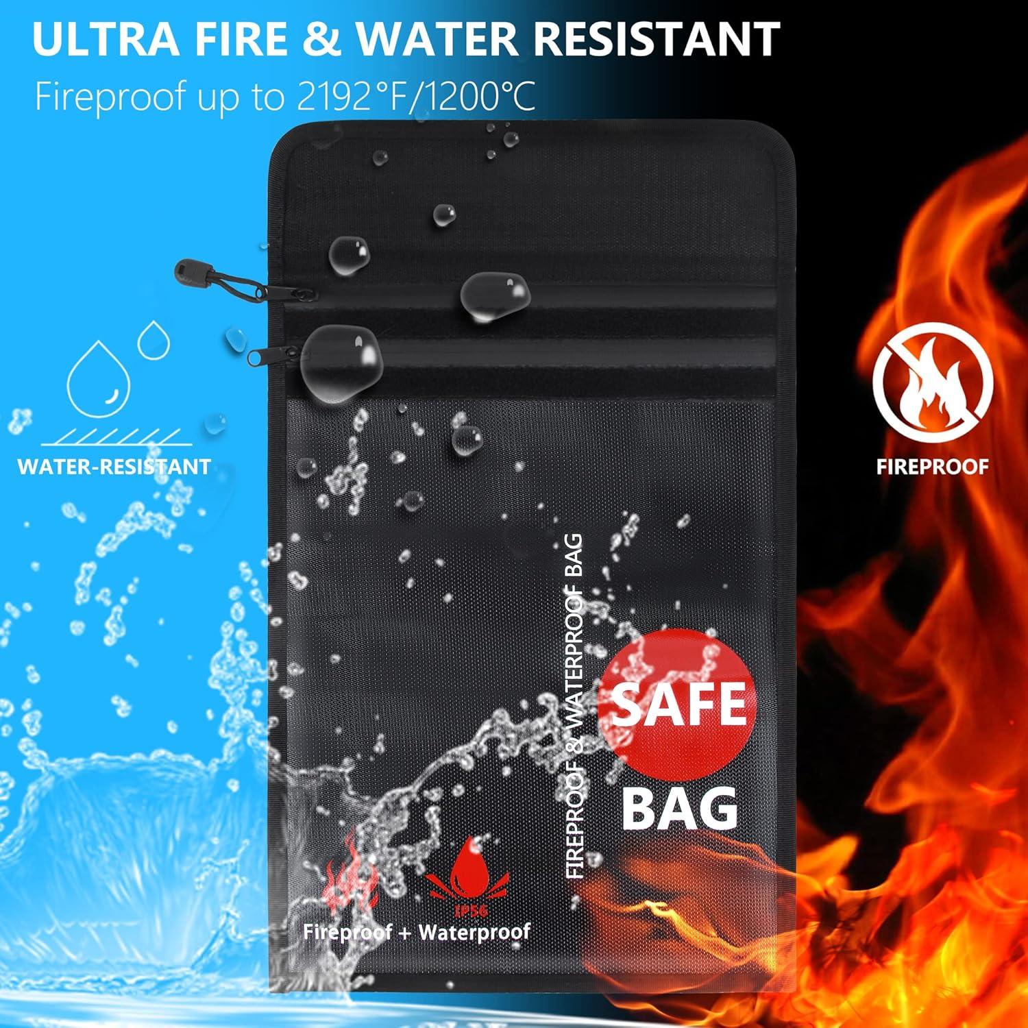 Bolsa de Documentos a Prueba de Fuego GEMEK 38x28cm 2 Cremalleras