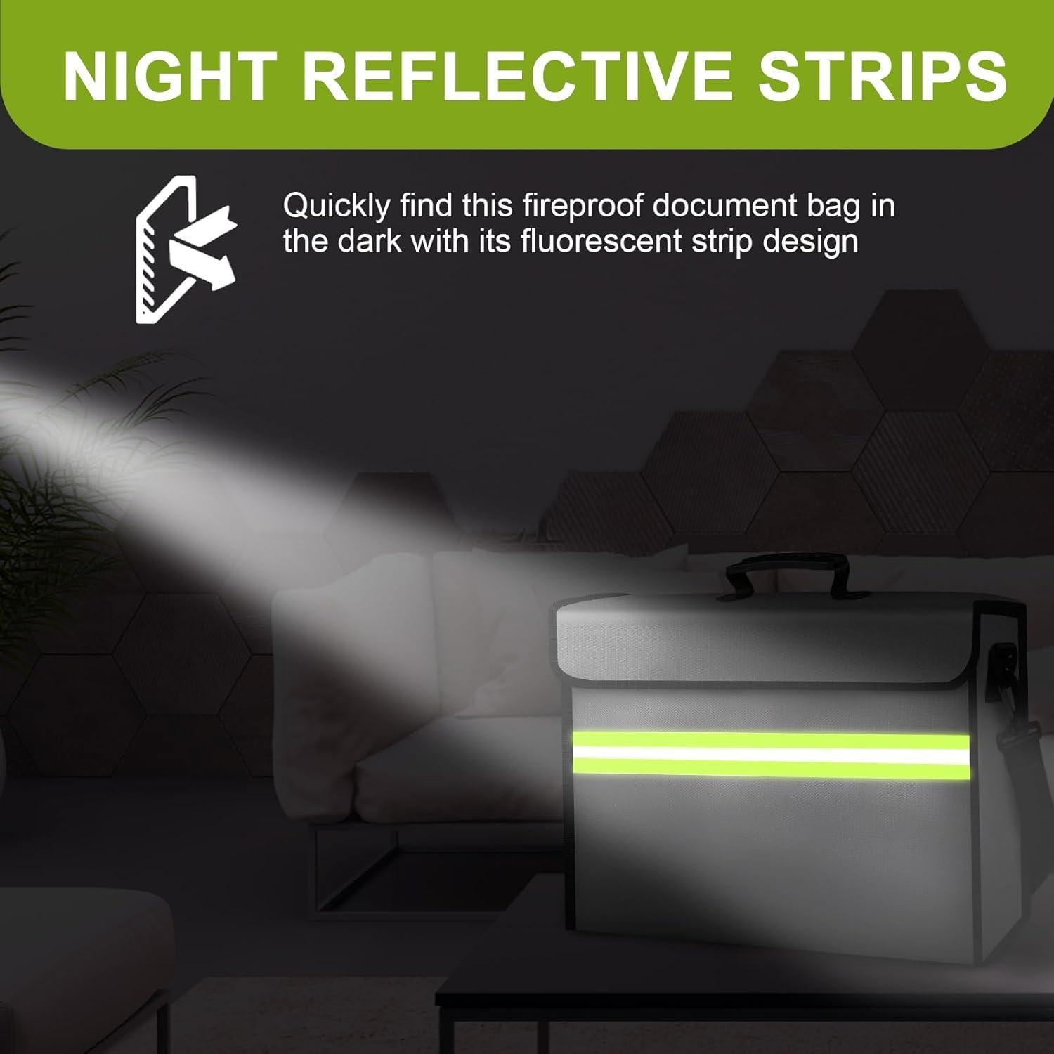 Bolsa de Dinero a Prueba de Fuego WJTZDZ 40x30 cm con Cerradura