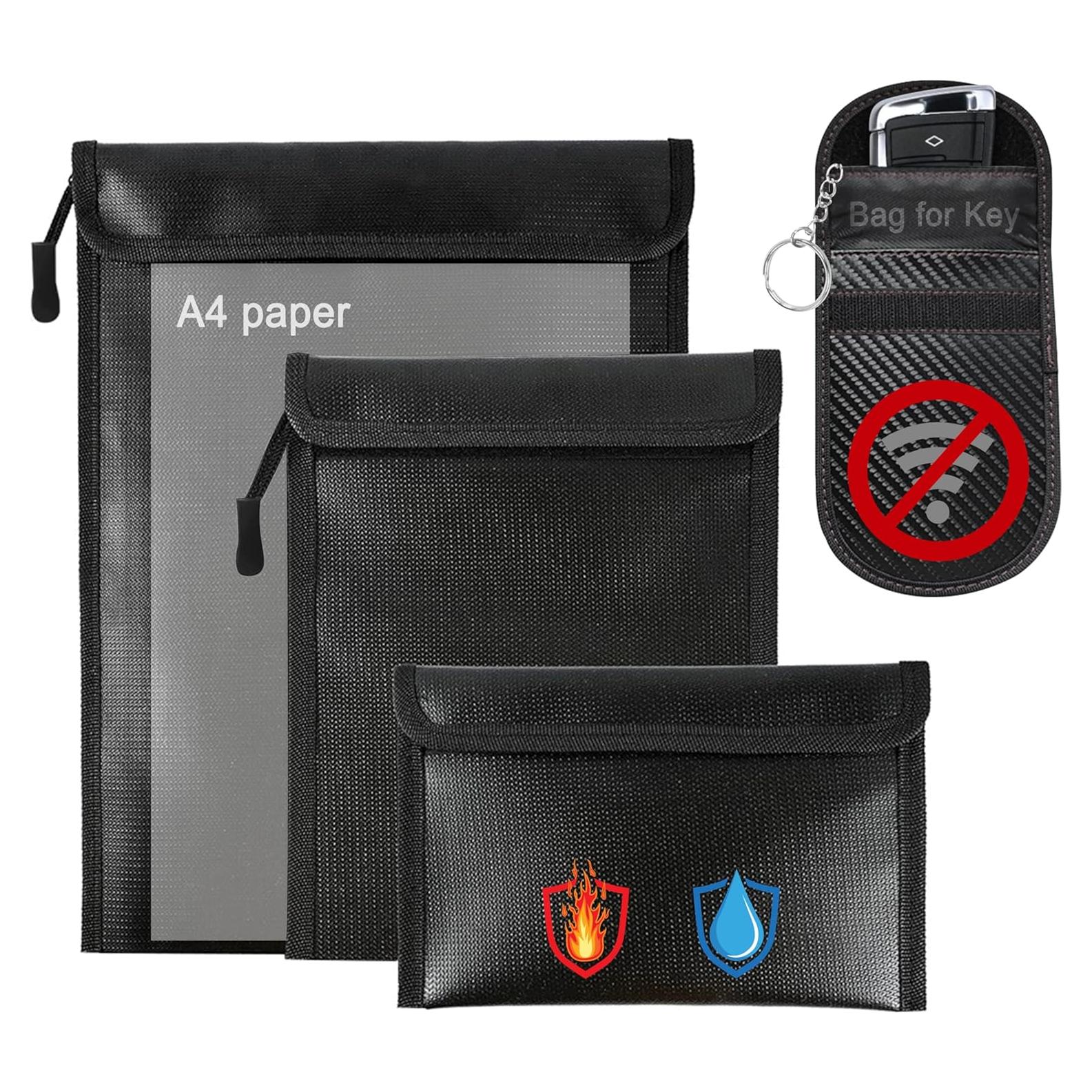 Paquete de 4 Bolsas Impermeables y a Prueba de Fuego ZUIYIK