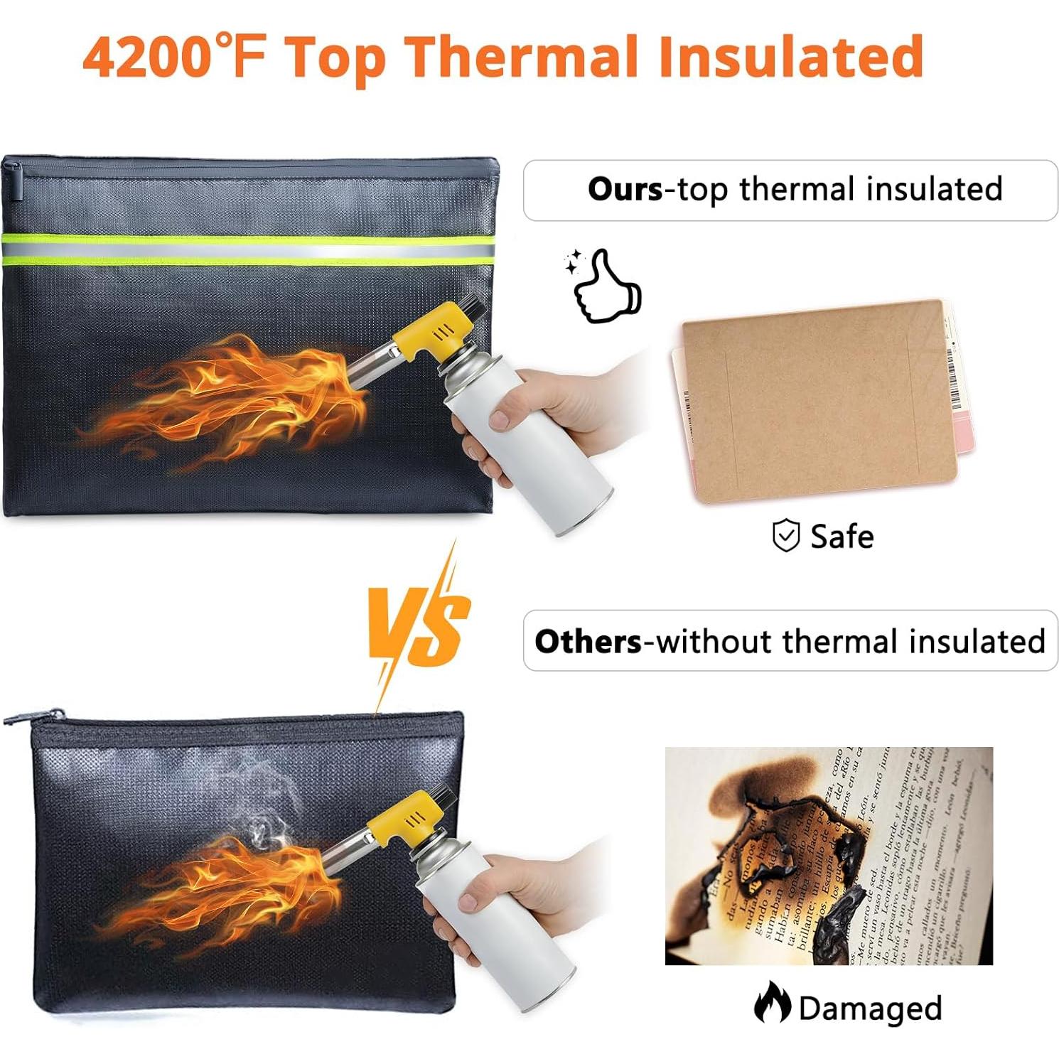 Bolsa de Documentos a Prueba de Fuego FRECOLSH - 3 Tamaños