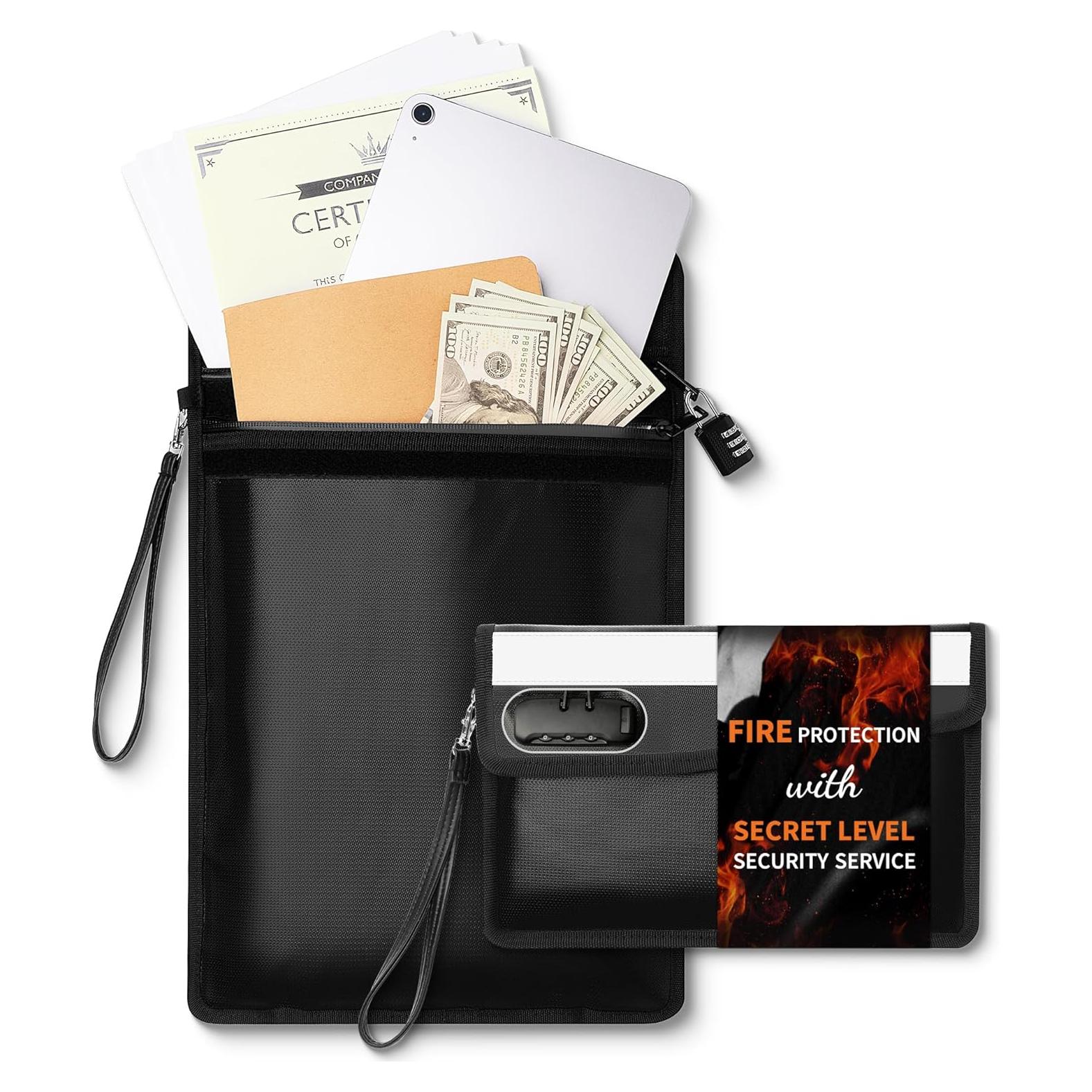 Juego de Bolsas a Prueba de Fuego CarryWise 2 Pcs 37.3x29.2cm