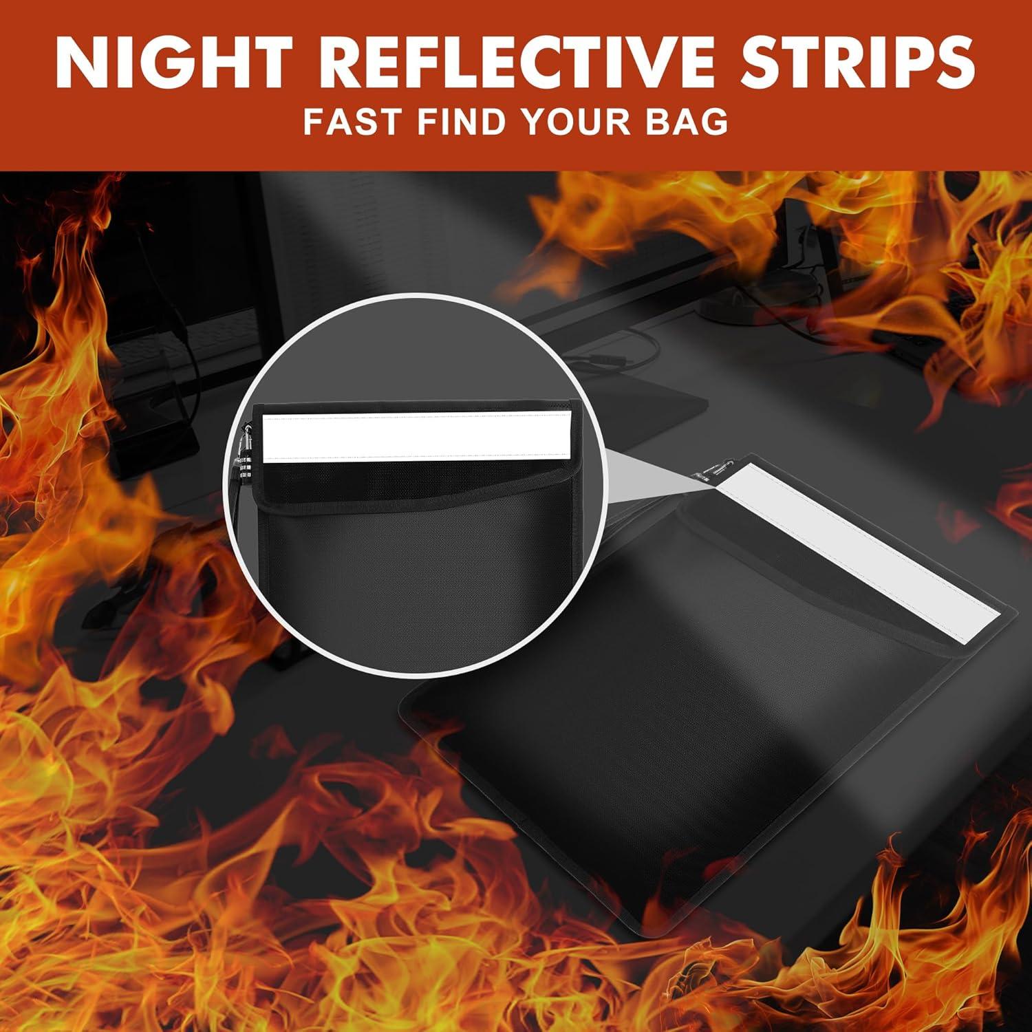 Juego de Bolsas a Prueba de Fuego CarryWise 2 Pcs 37.3x29.2cm