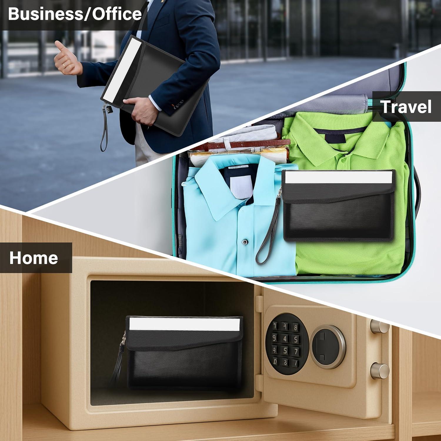 Juego de Bolsas a Prueba de Fuego CarryWise 2 Pcs 37.3x29.2cm