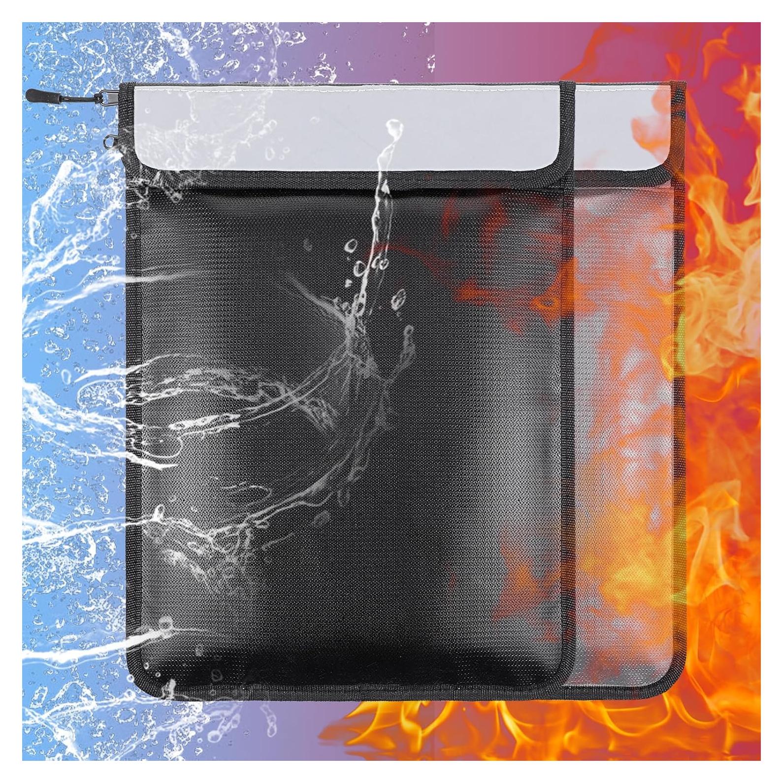 Bolsa de Documentos a Prueba de Fuego Tobeelec 2 Pcs 38x28 cm