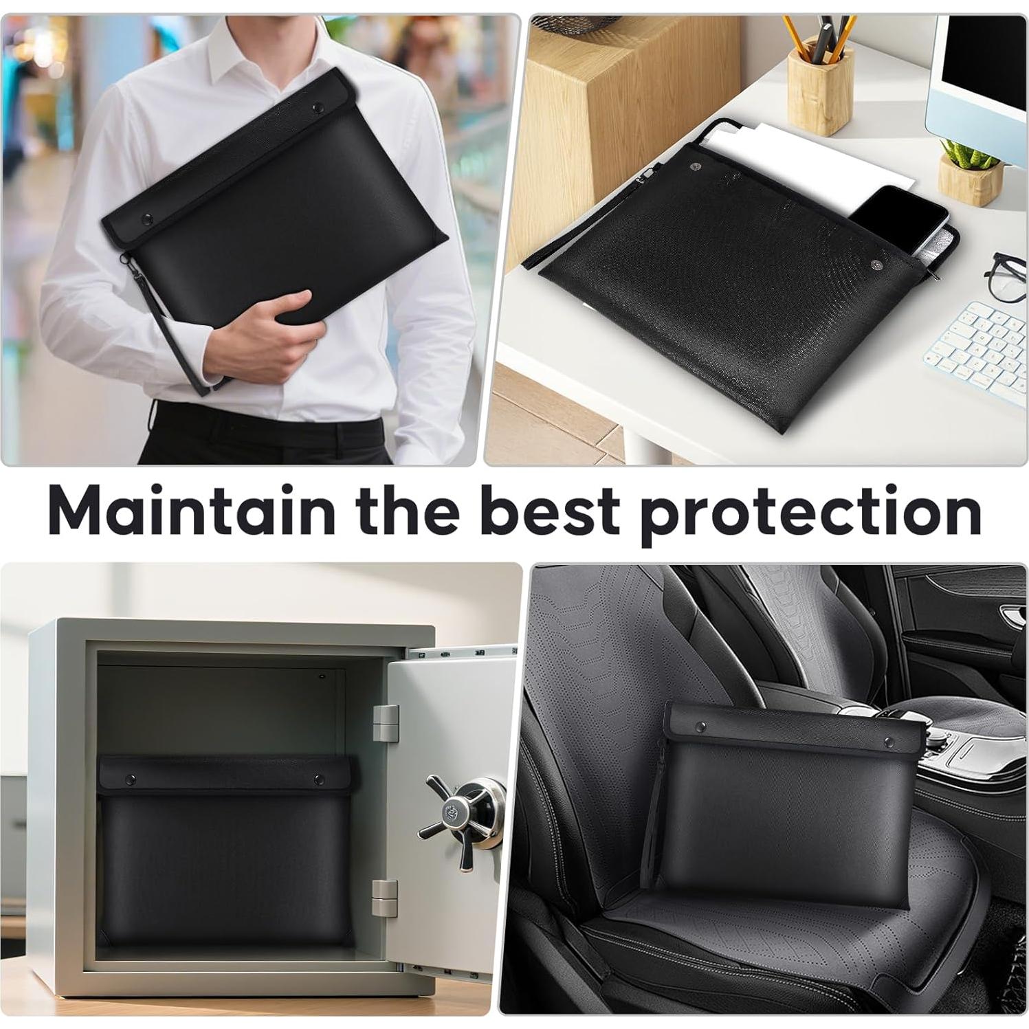 Bolsa de Documentos a Prueba de Fuego CAUTIS A4 8 Capas