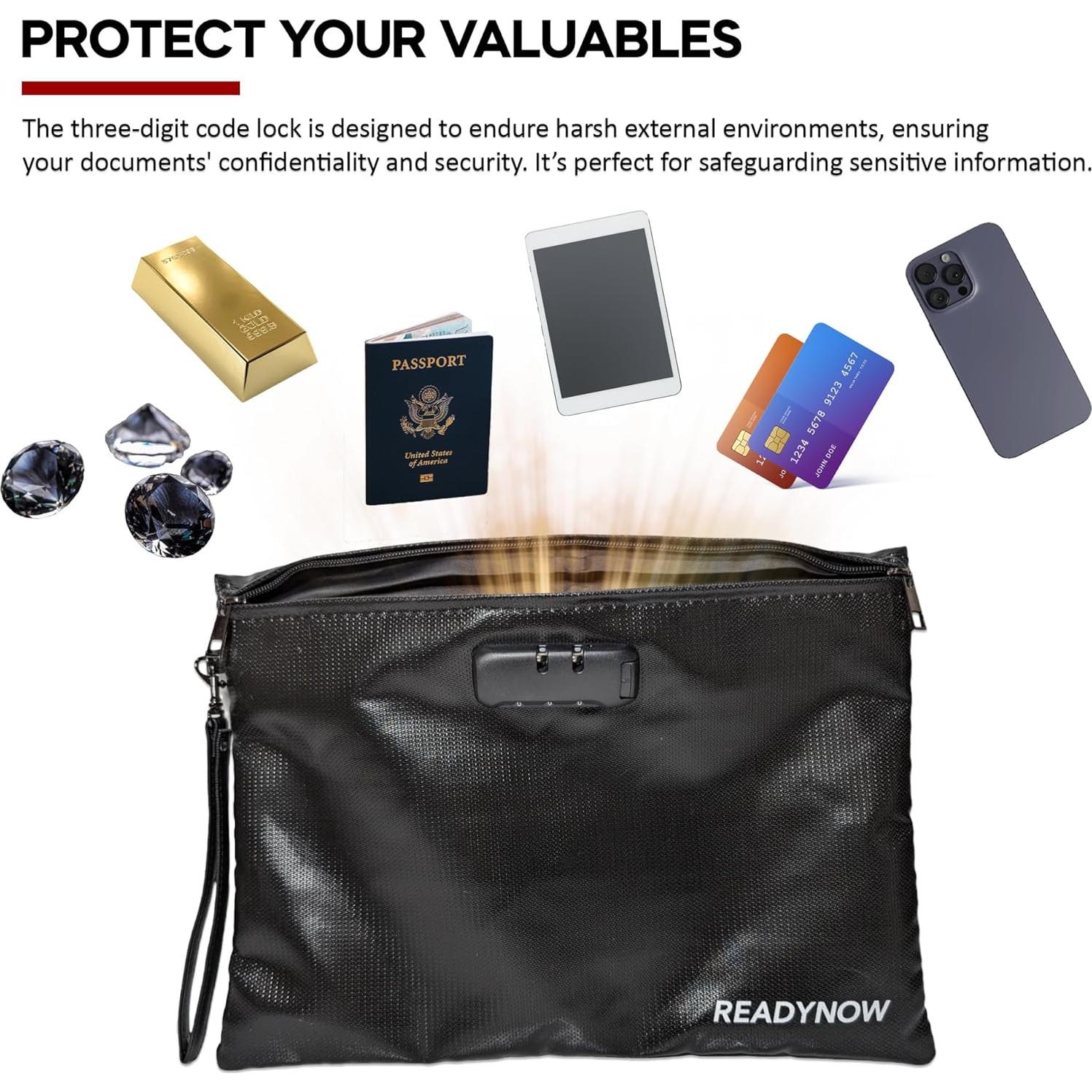 Bolsa de Documentos a Prueba de Fuego Ready Now A4 36.3x25.9cm