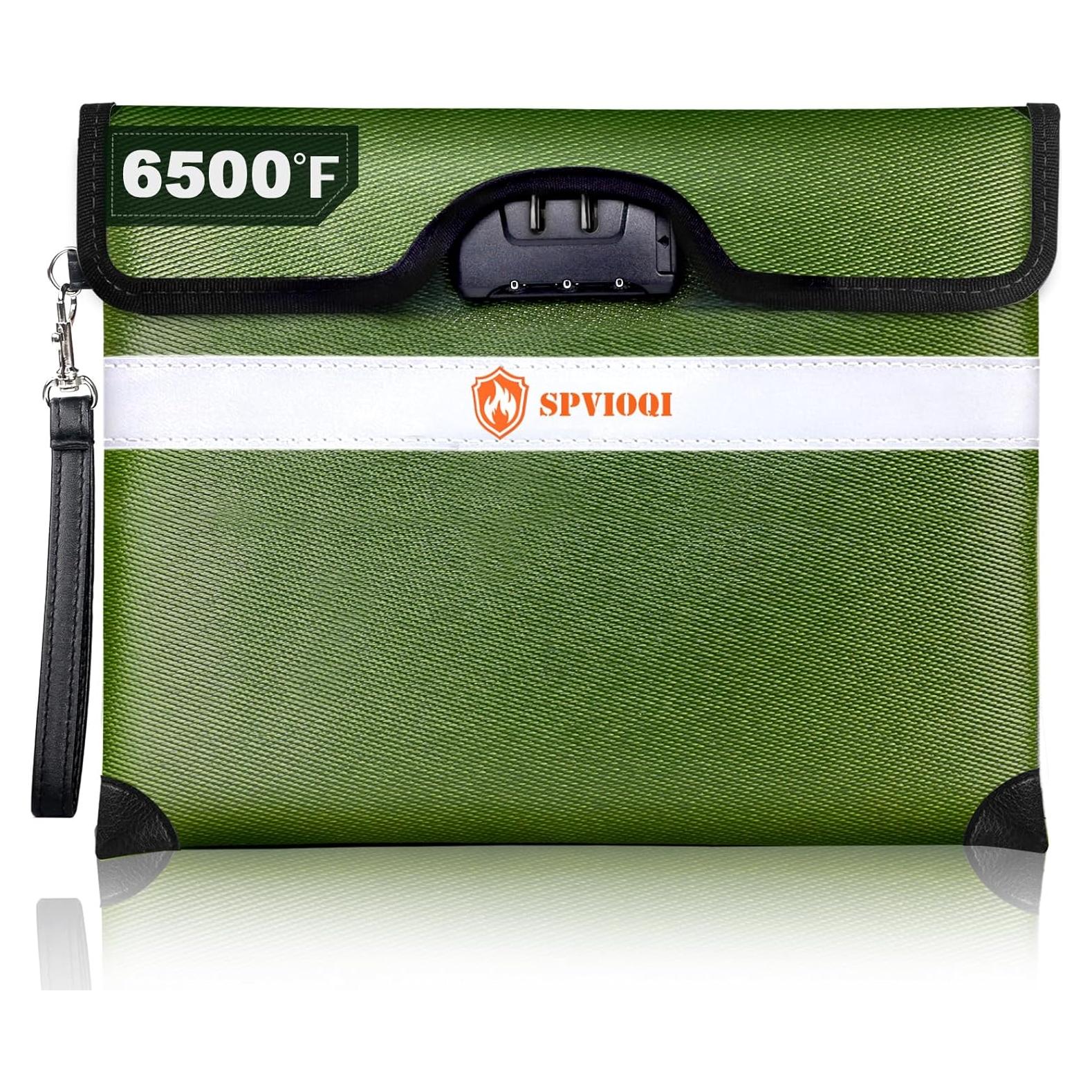 Bolsa a Prueba de Fuego SPVIOQI Grande 6500°F con Cerradura