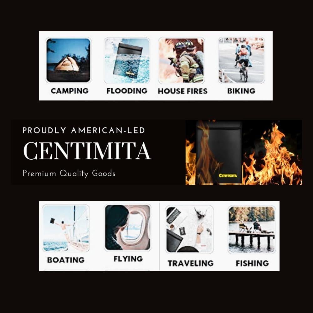 Bolsa de Documentos a Prueba de Fuego Centimita 38x28 cm