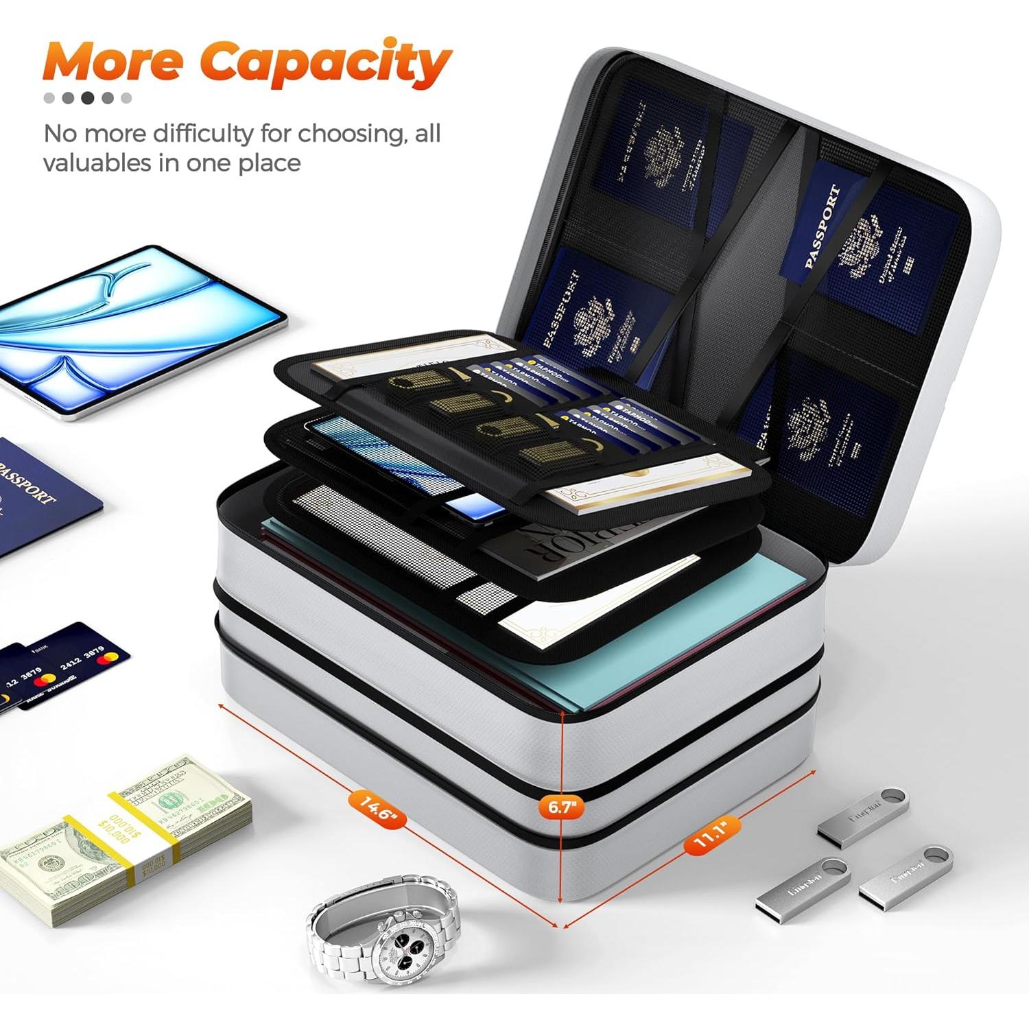 Bolsa de Documentos a Prueba de Fuego Nacial XL 18L