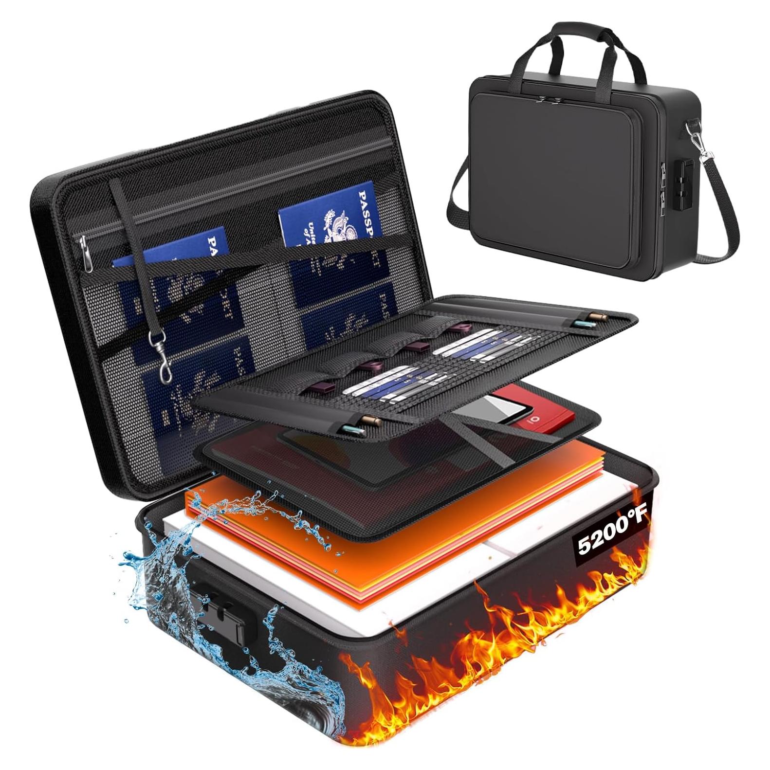 Caja de Documentos Ignífuga Fannos 2025, 37x13x26.5 cm