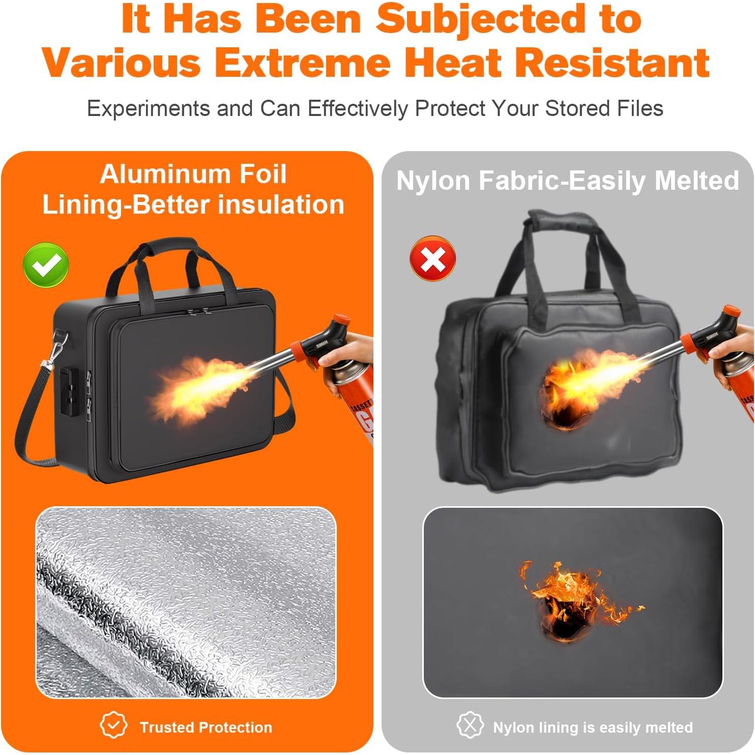 Caja de Documentos Ignífuga Fannos 2025, 37x13x26.5 cm