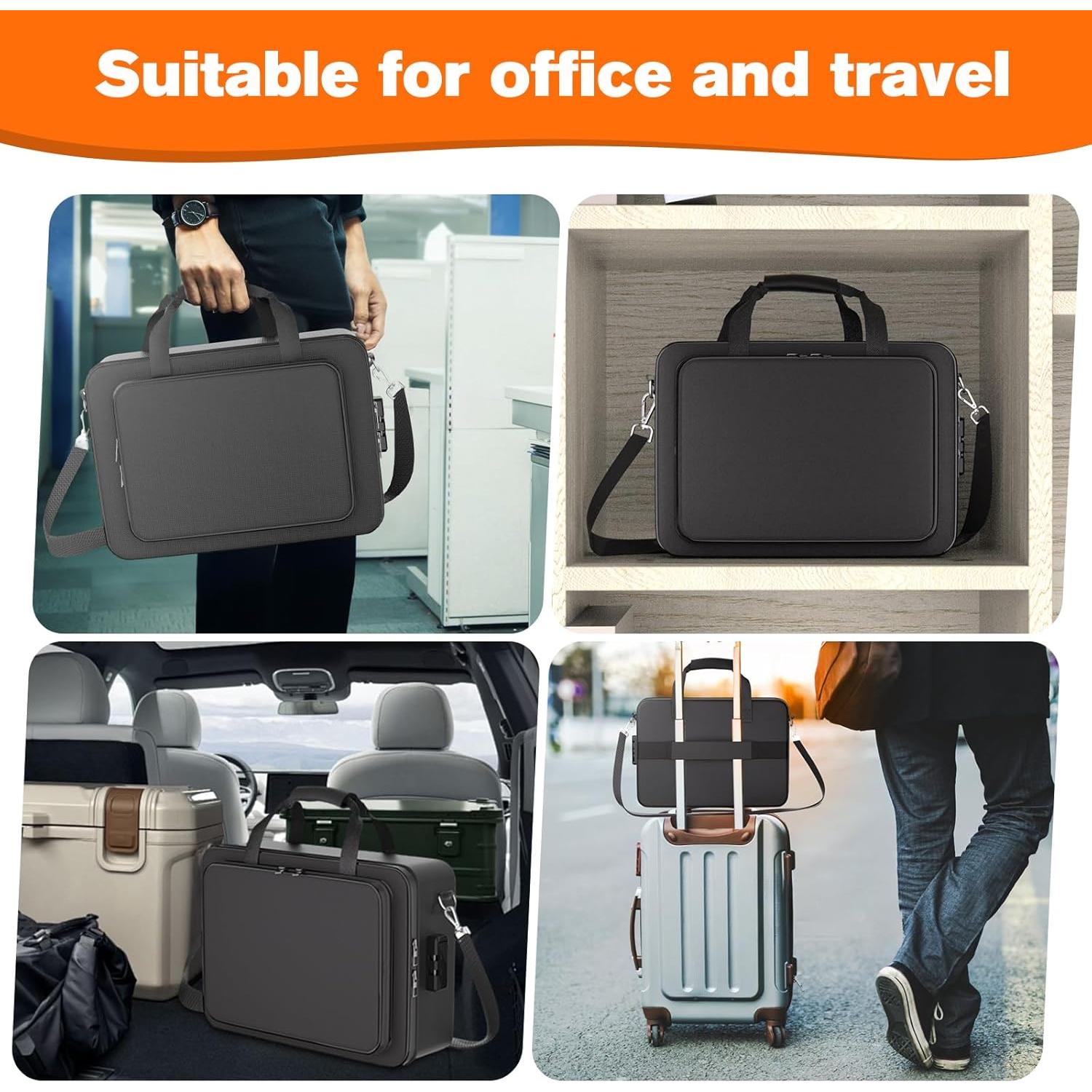 Caja de Documentos Ignífuga Fannos 2025, 37x13x26.5 cm