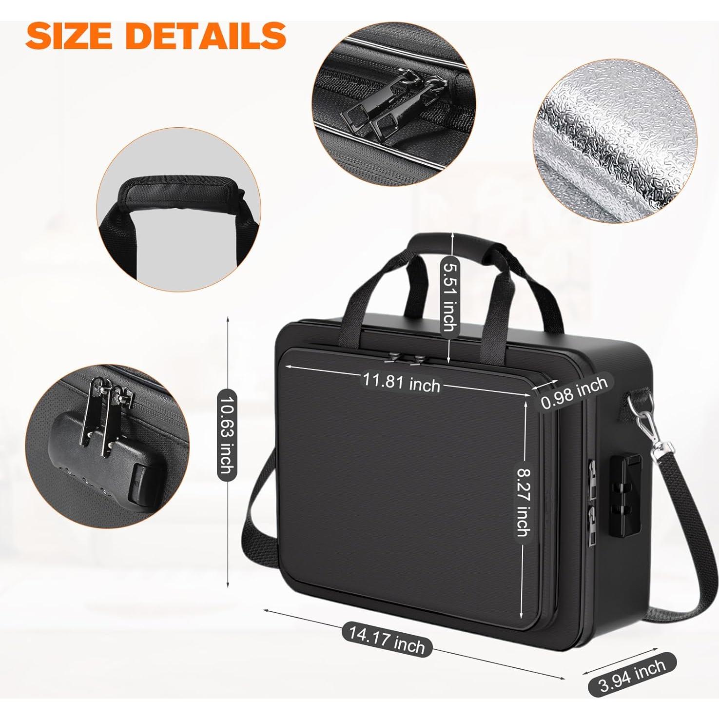 Caja de Documentos Ignífuga Fannos 2025, 37x13x26.5 cm