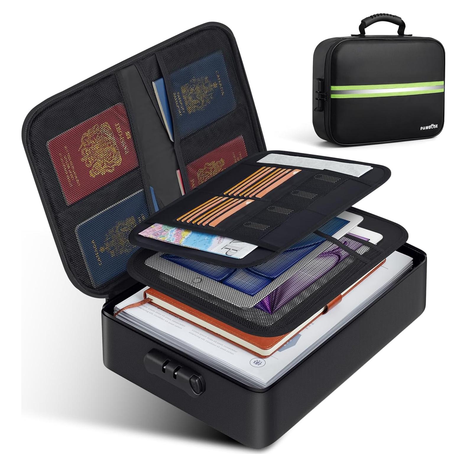 Bolsa de Documentos a Prueba de Fuego PWABOSE 38x28cm Resistente al Agua