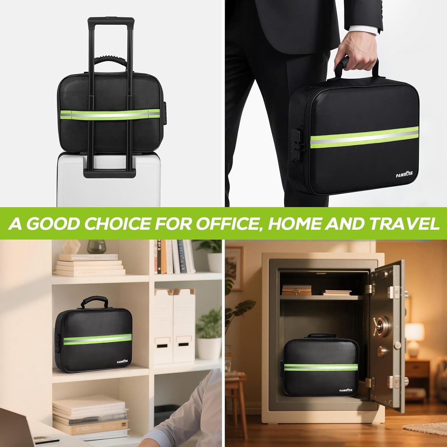 Bolsa de Documentos a Prueba de Fuego PWABOSE 38x28cm Resistente al Agua