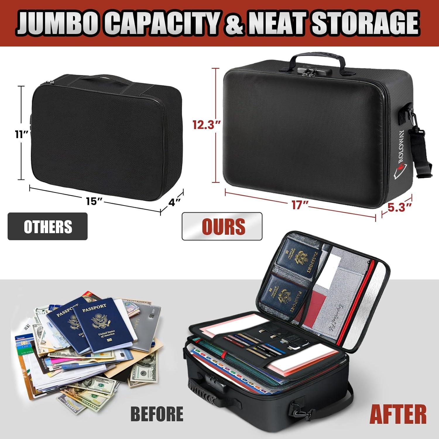 Bolsa a Prueba de Fuego ROLOWAY 5200°F 43.2x31.2cm con Cerradura