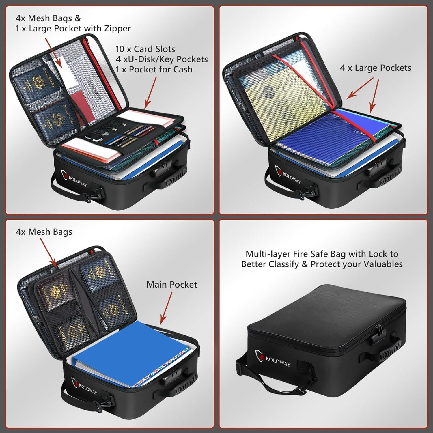 Bolsa a Prueba de Fuego ROLOWAY 5200°F 43.2x31.2cm con Cerradura