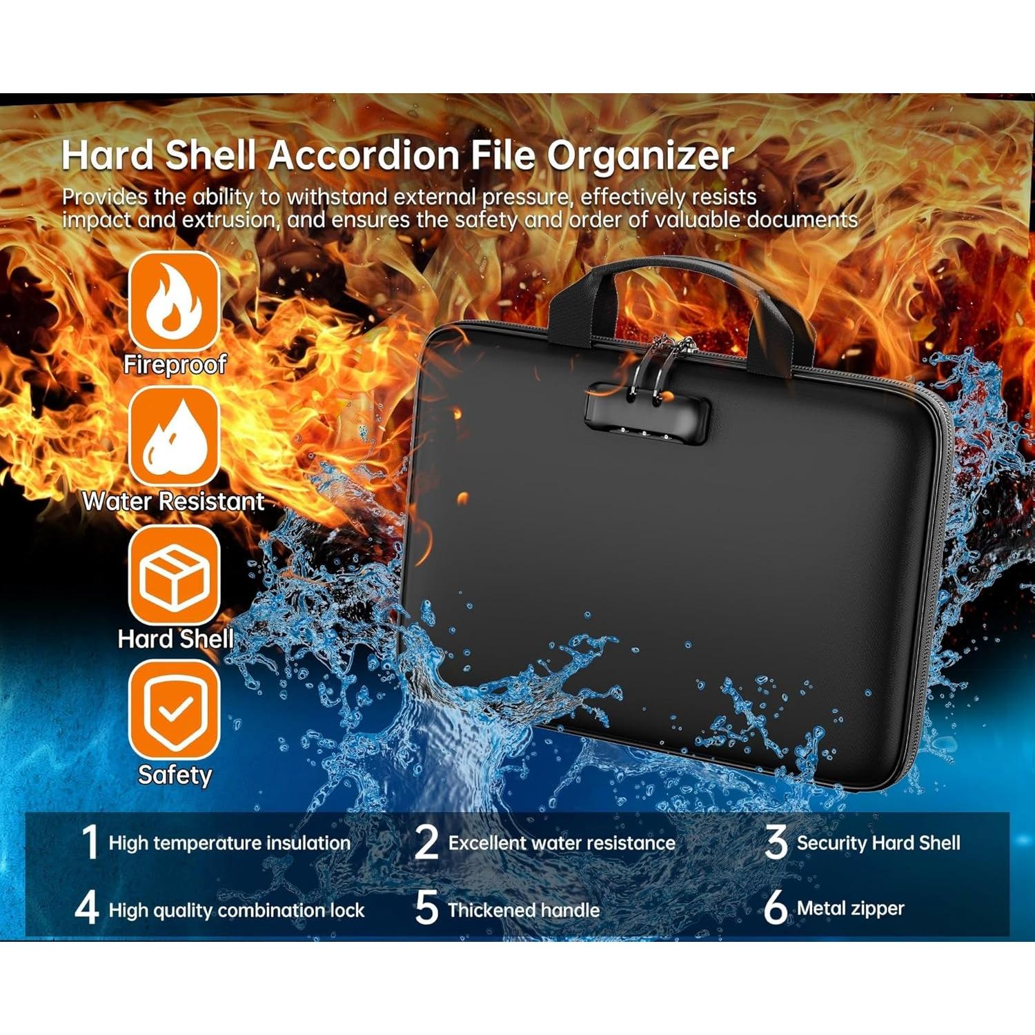 Organizador de Archivos a Prueba de Fuego Tamfile 13 Bolsillos