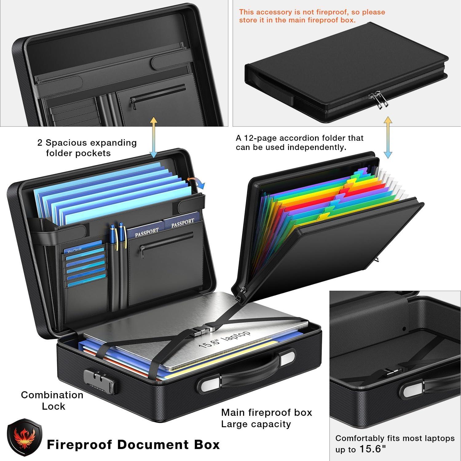 Caja de Documentos a Prueba de Fuego ANZAKY 40.6x28.4cm con Candado