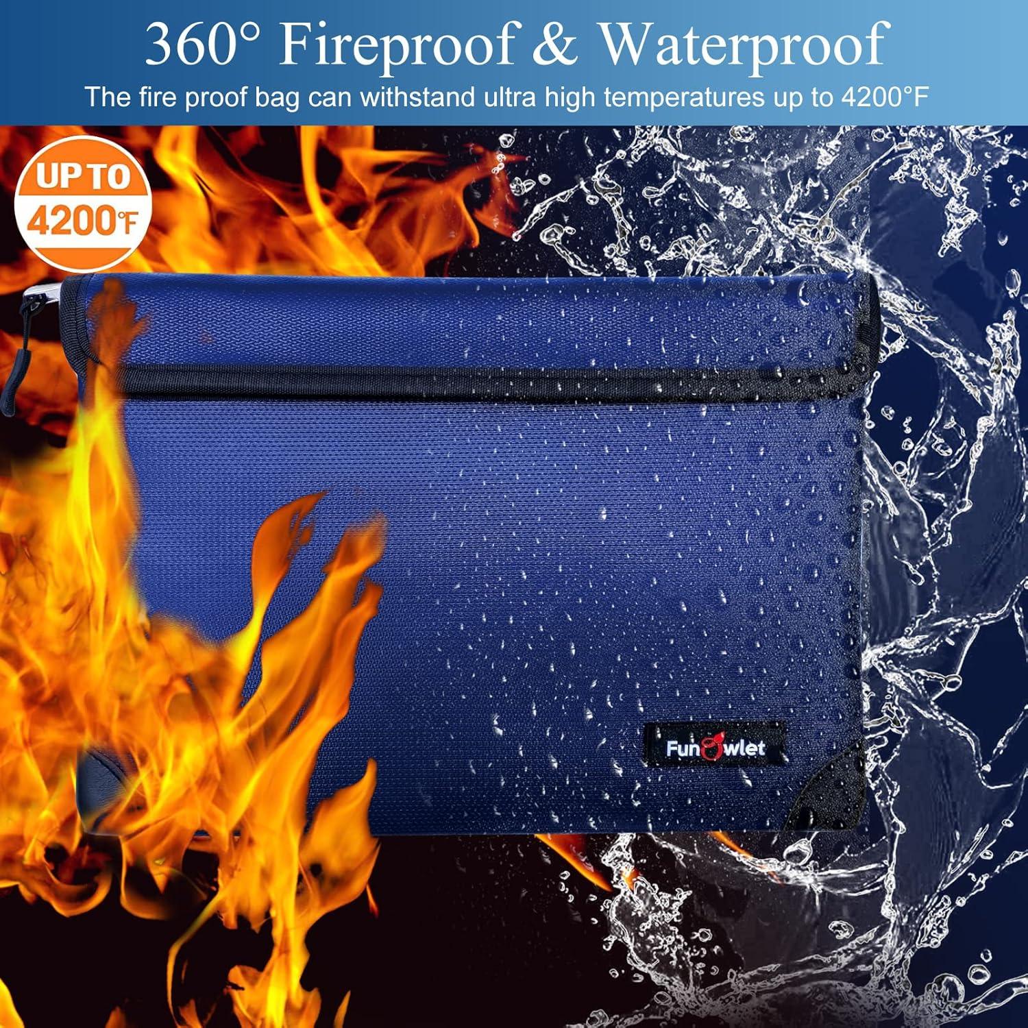 Bolsa de Documentos a Prueba de Fuego y Agua FunOwlet 28x19.6cm