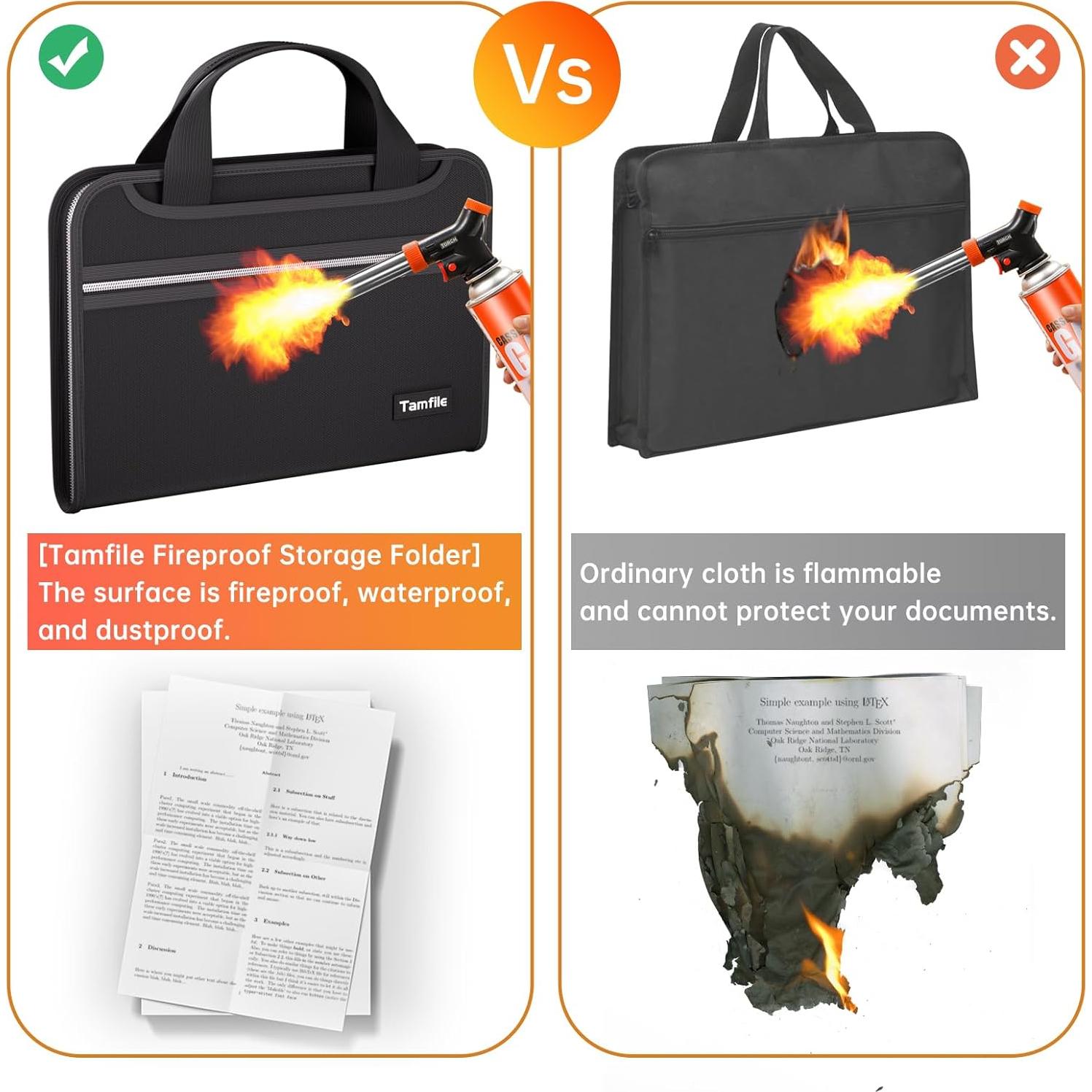 Carpeta Acordeón Ignífuga Tamfile 13 Bolsillos A4 con Asa