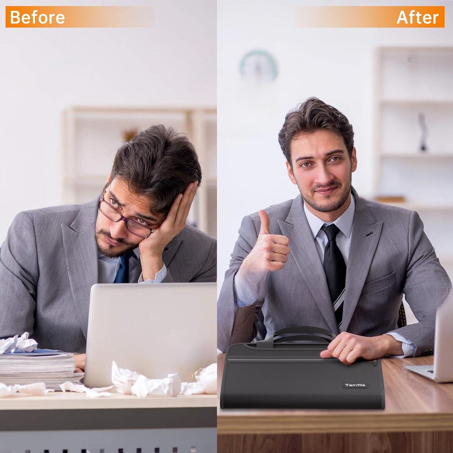 Carpeta Acordeón Ignífuga Tamfile 13 Bolsillos A4 con Asa