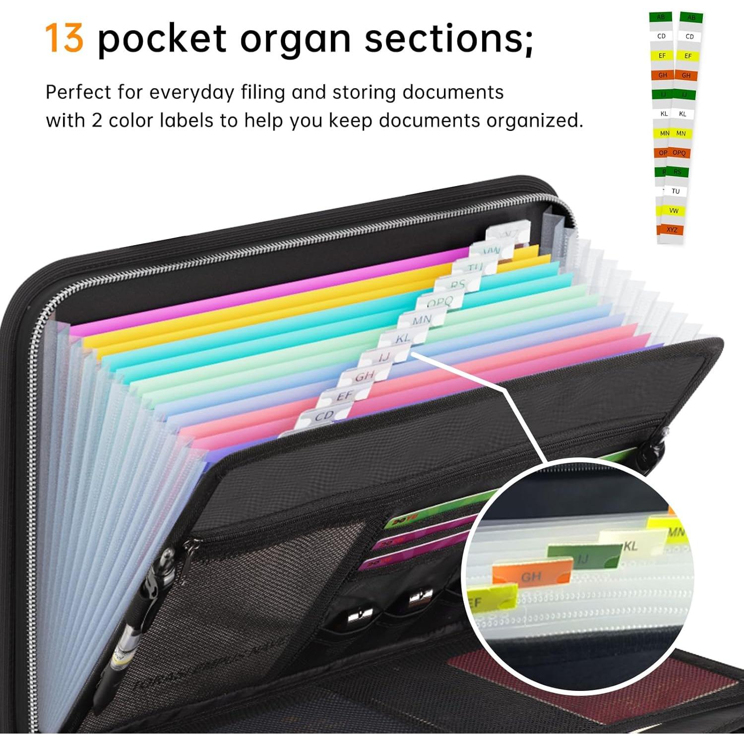 Carpeta Acordeón Ignífuga Tamfile 13 Bolsillos A4 con Asa