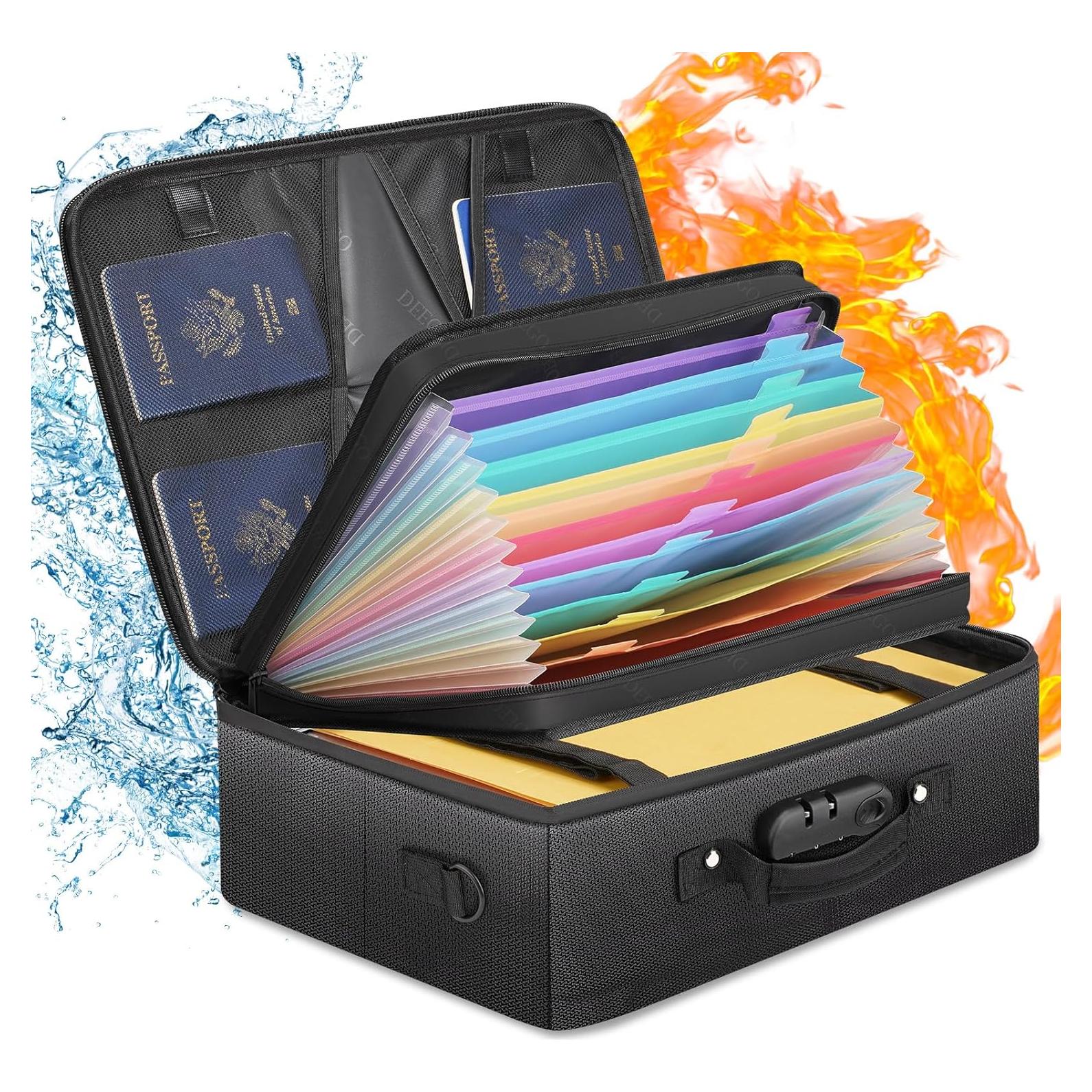 Organizador de Documentos Ignífugo DEEGO con Cerradura 38x28cm