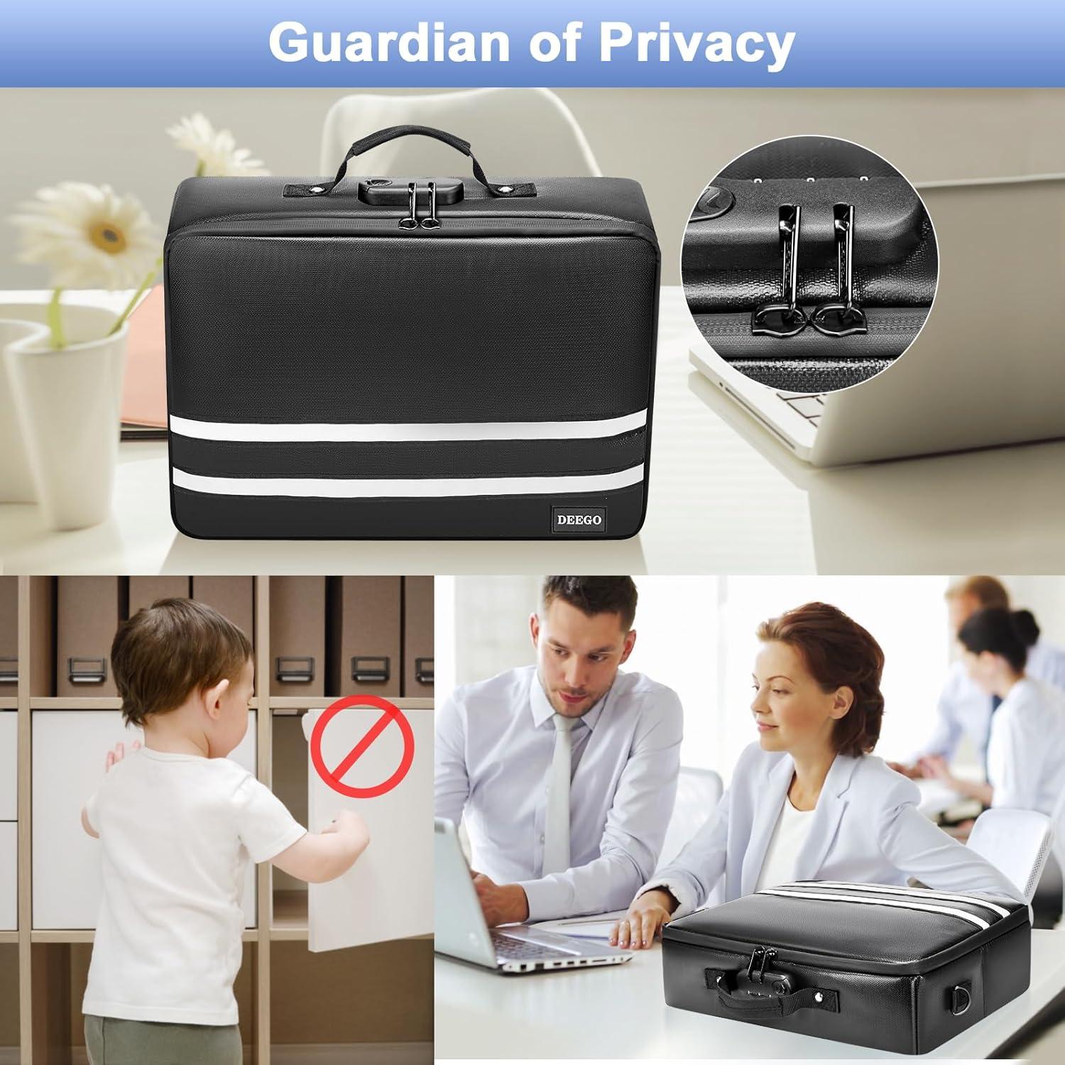 Organizador de Documentos Ignífugo DEEGO con Cerradura 38x28cm